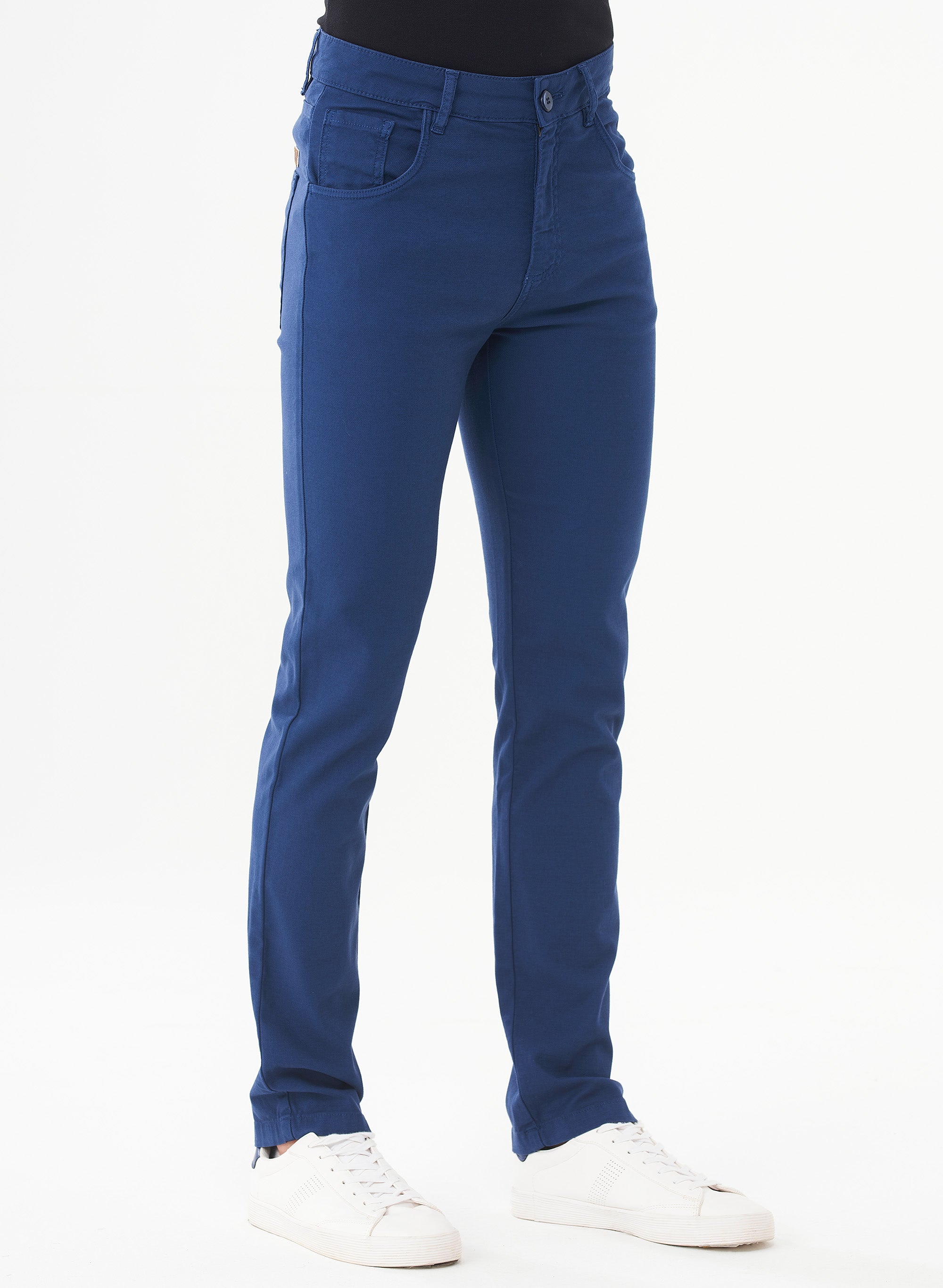 ORGANICATION Five Pocket Pants Navy Blue