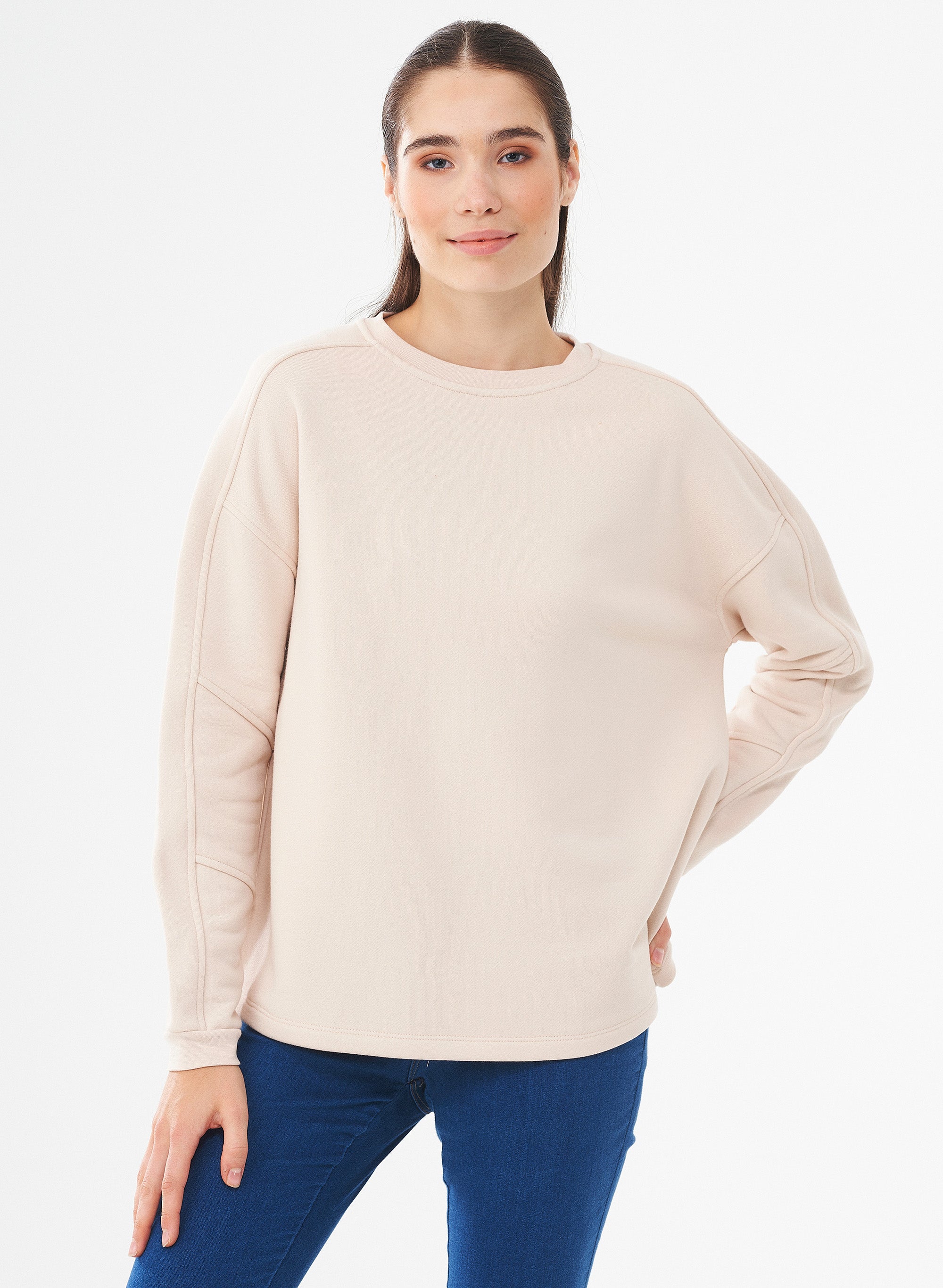 ORGANICATION Sweatshirt Cream