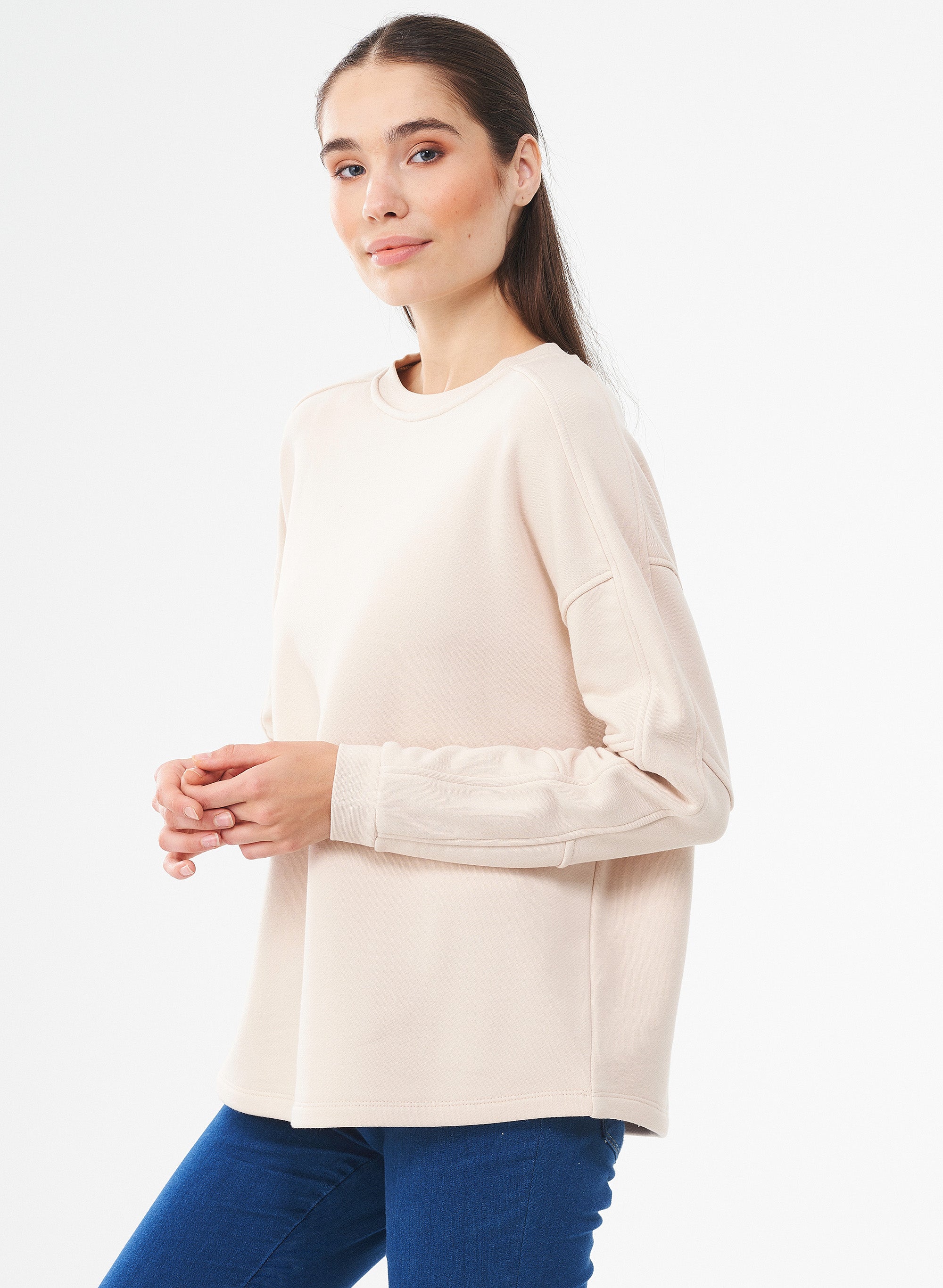 ORGANICATION Sweatshirt Cream