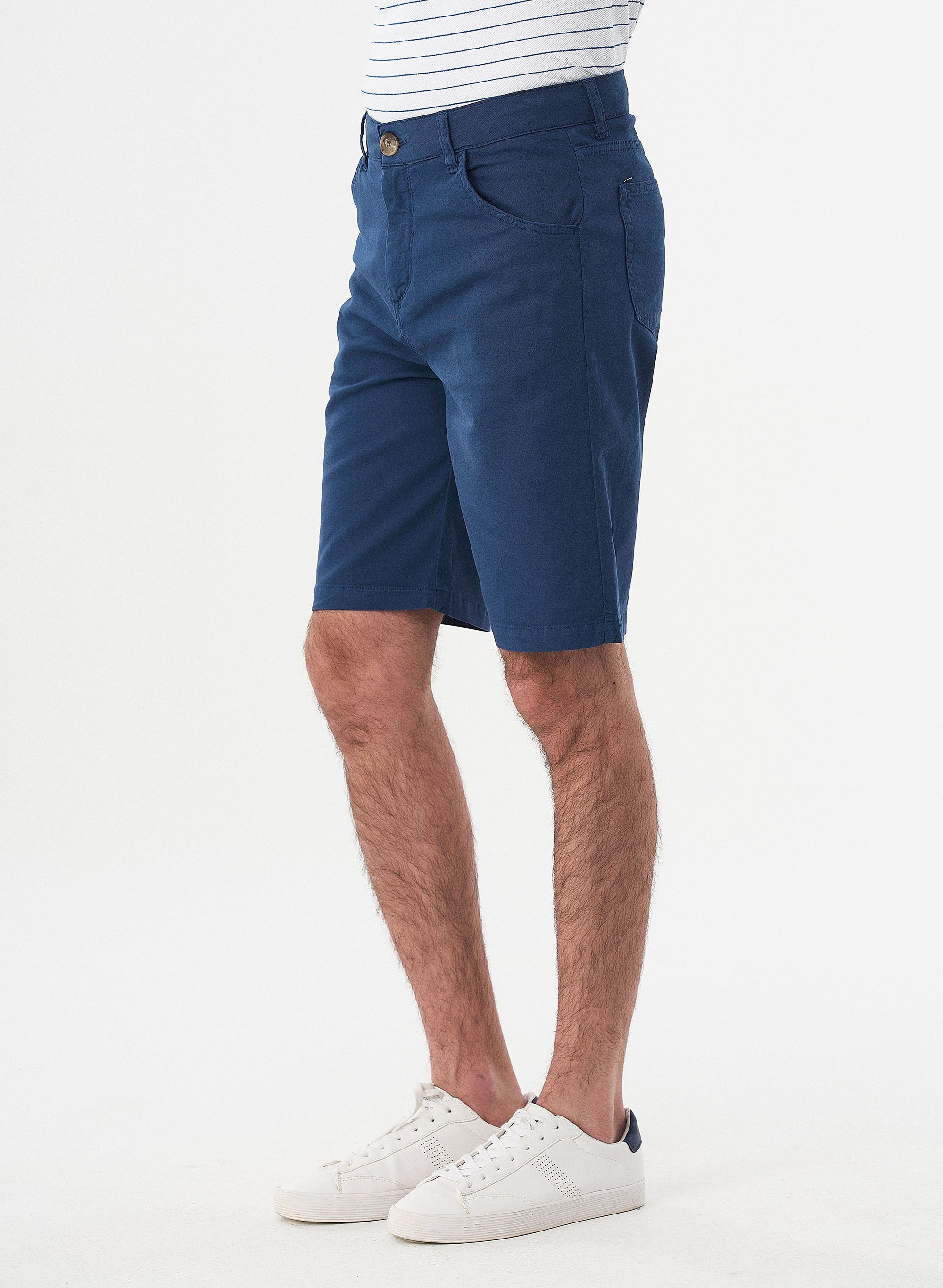 ORGANICATION Five-Pocket Shorts Navy