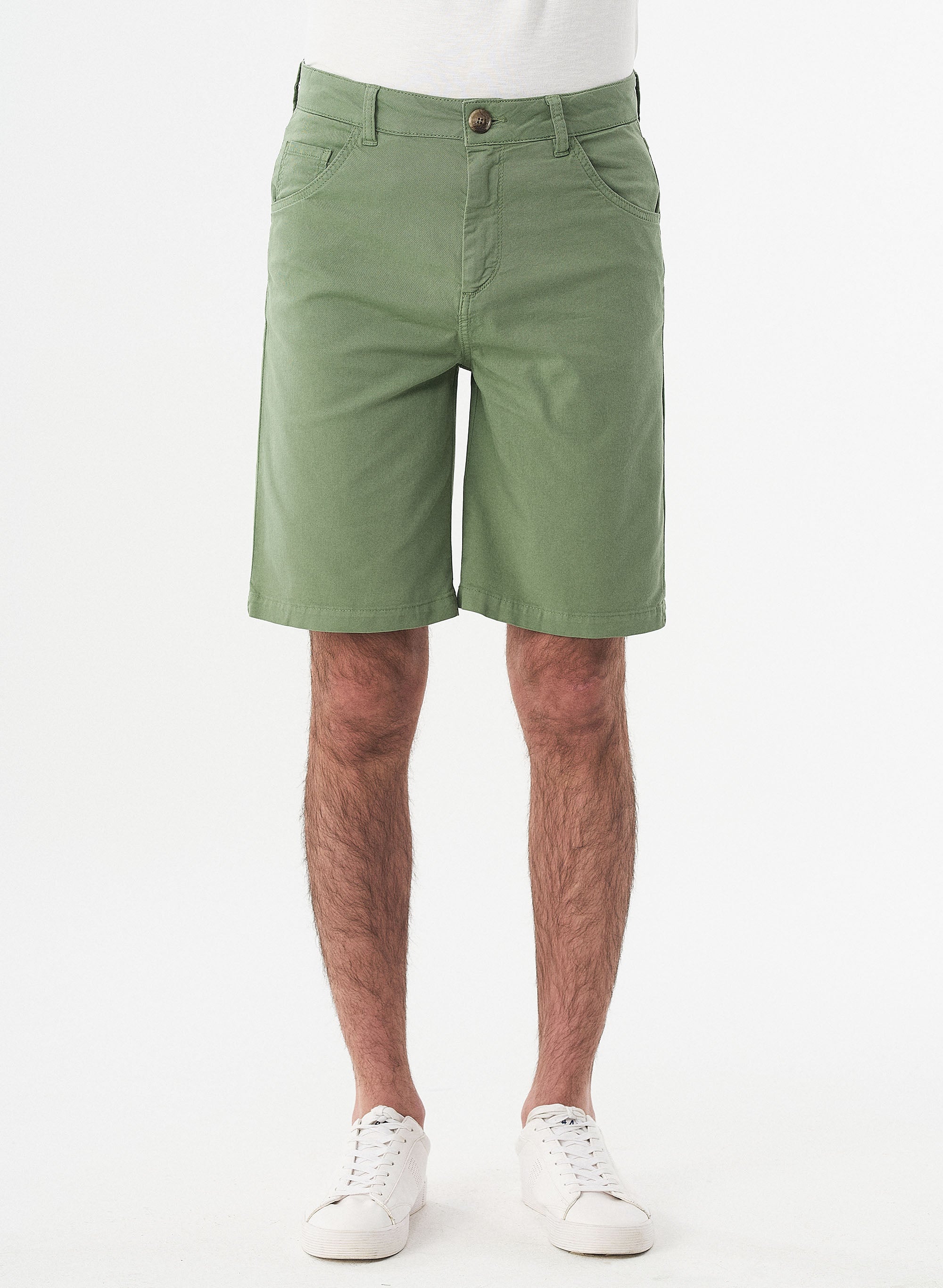 ORGANICATION Five-Pocket Shorts Green