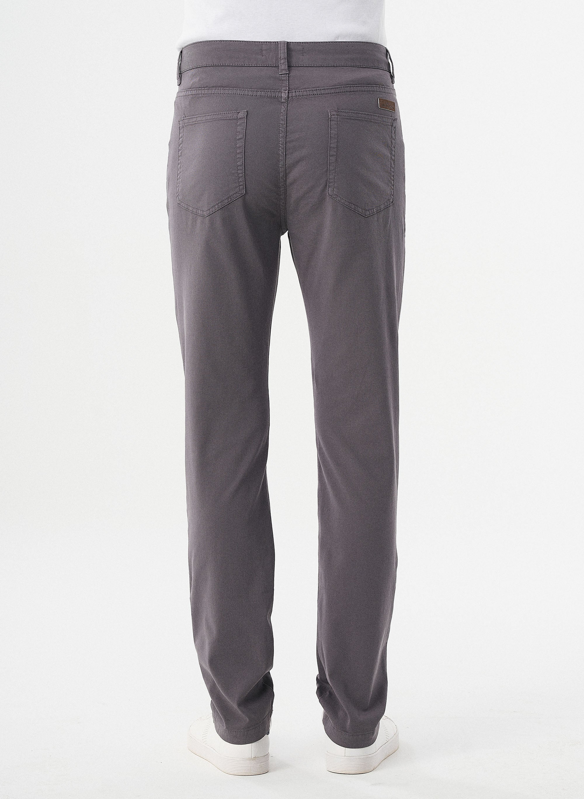 60103 - Herren vegan Five-Pocket-Hose Dunkelgrau