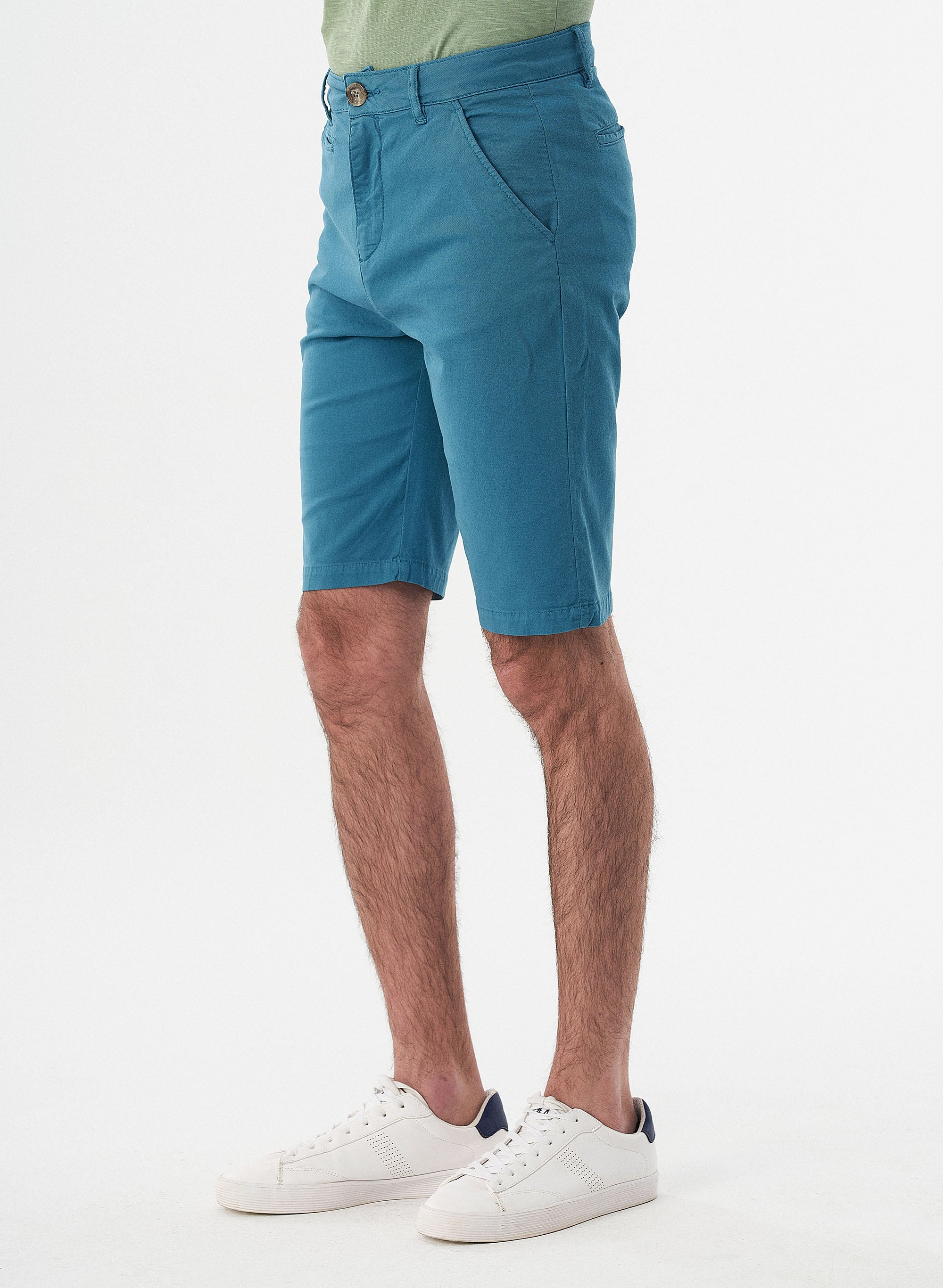 ORGANICATION men vegan Chino Shorts Organic Cotton Blue