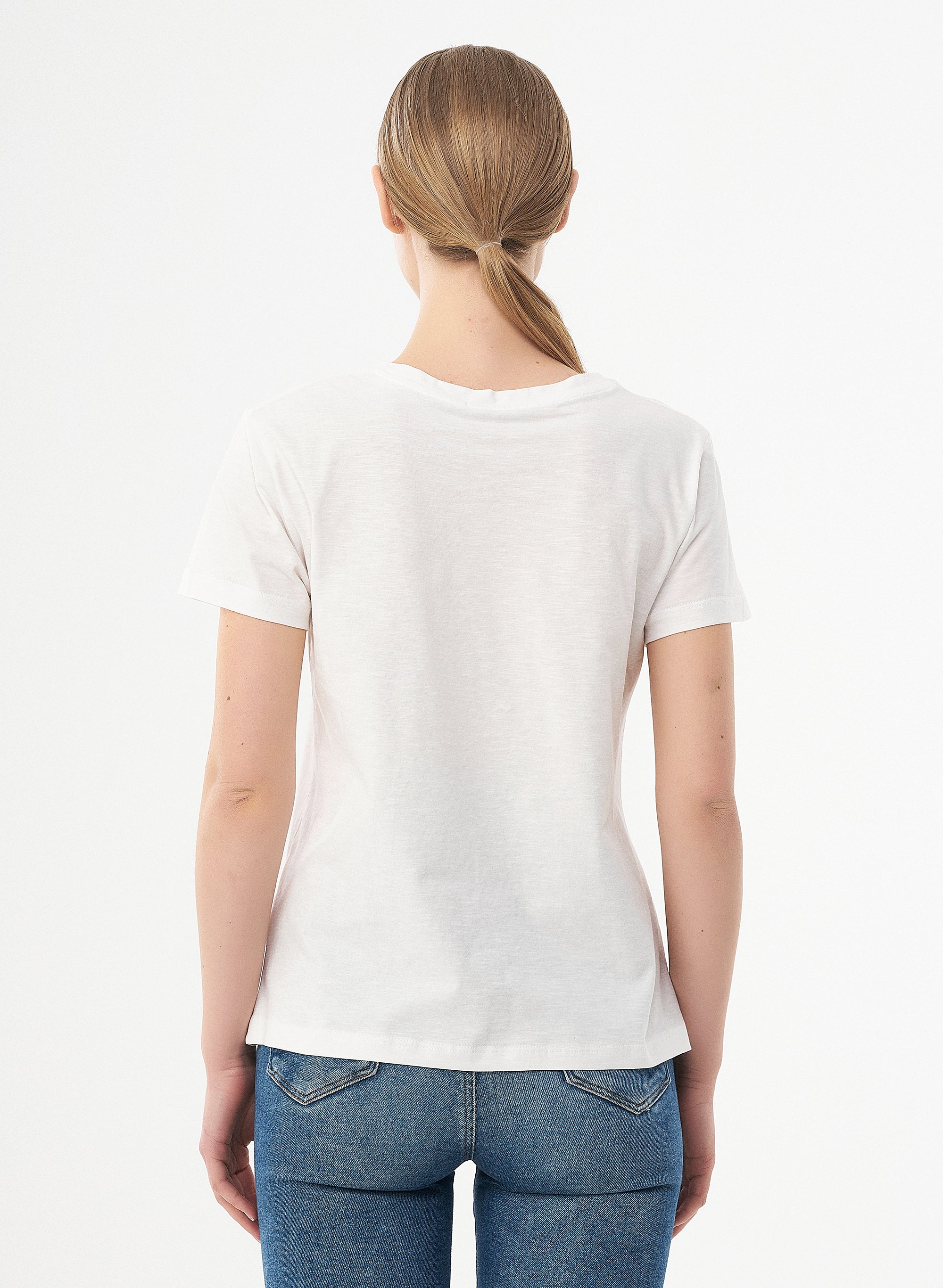 ORGANICATION T-Shirt Basic V-Neck White