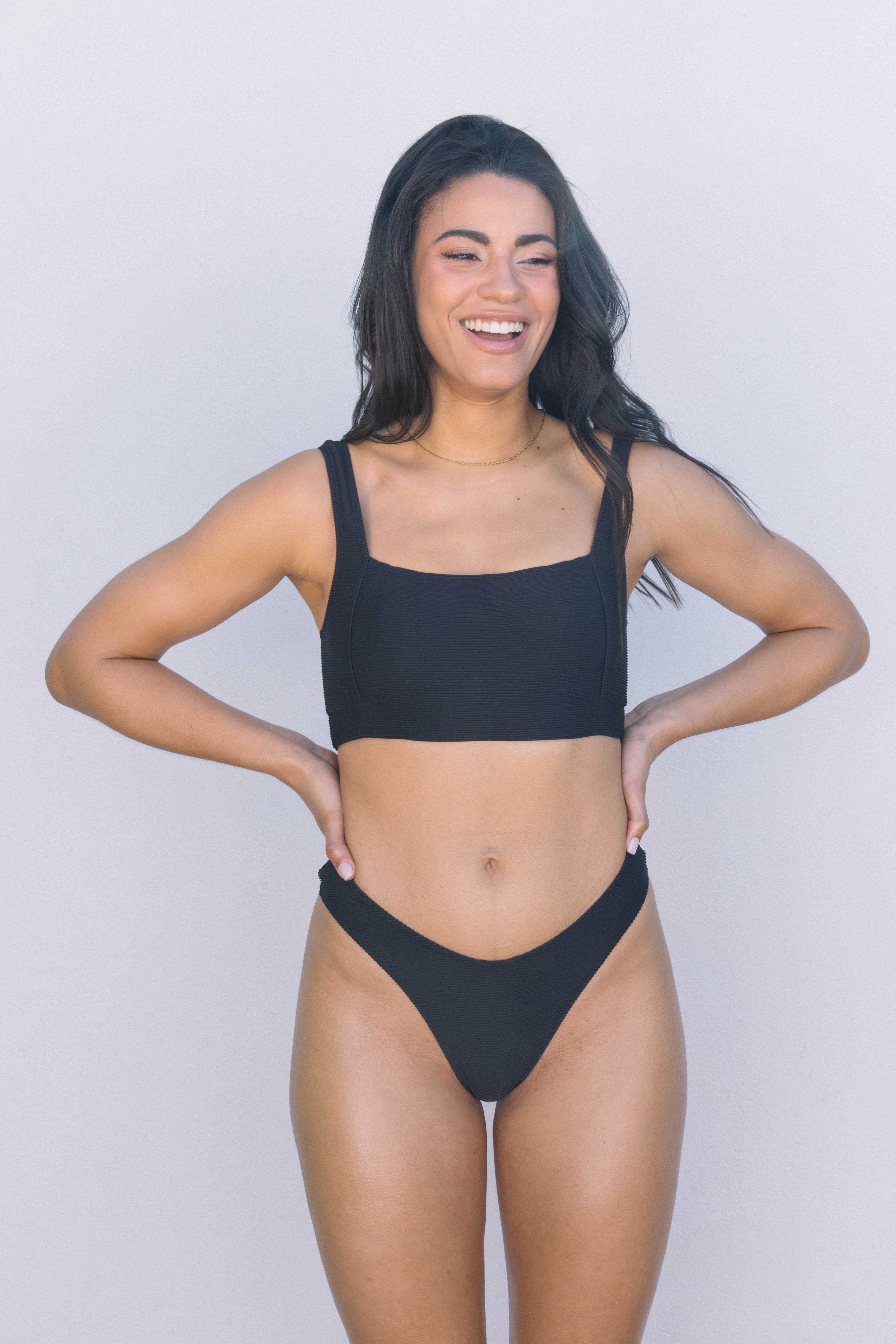 OCEANCHILD Damen vegan Bikinioberteil Kaui Schwarz