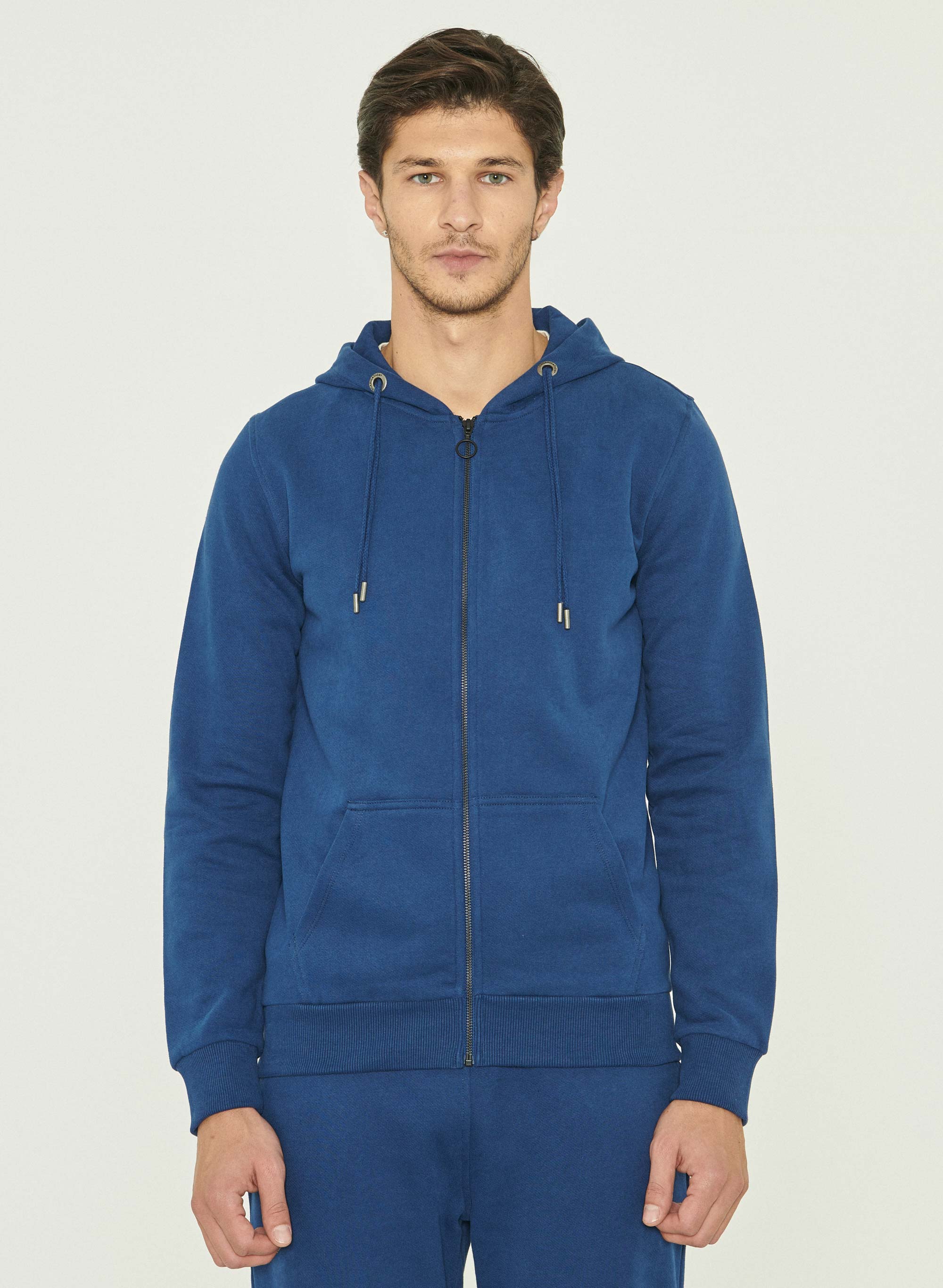 ORGANICATION Hooded Sweat Jacket Organic Cotton Navy