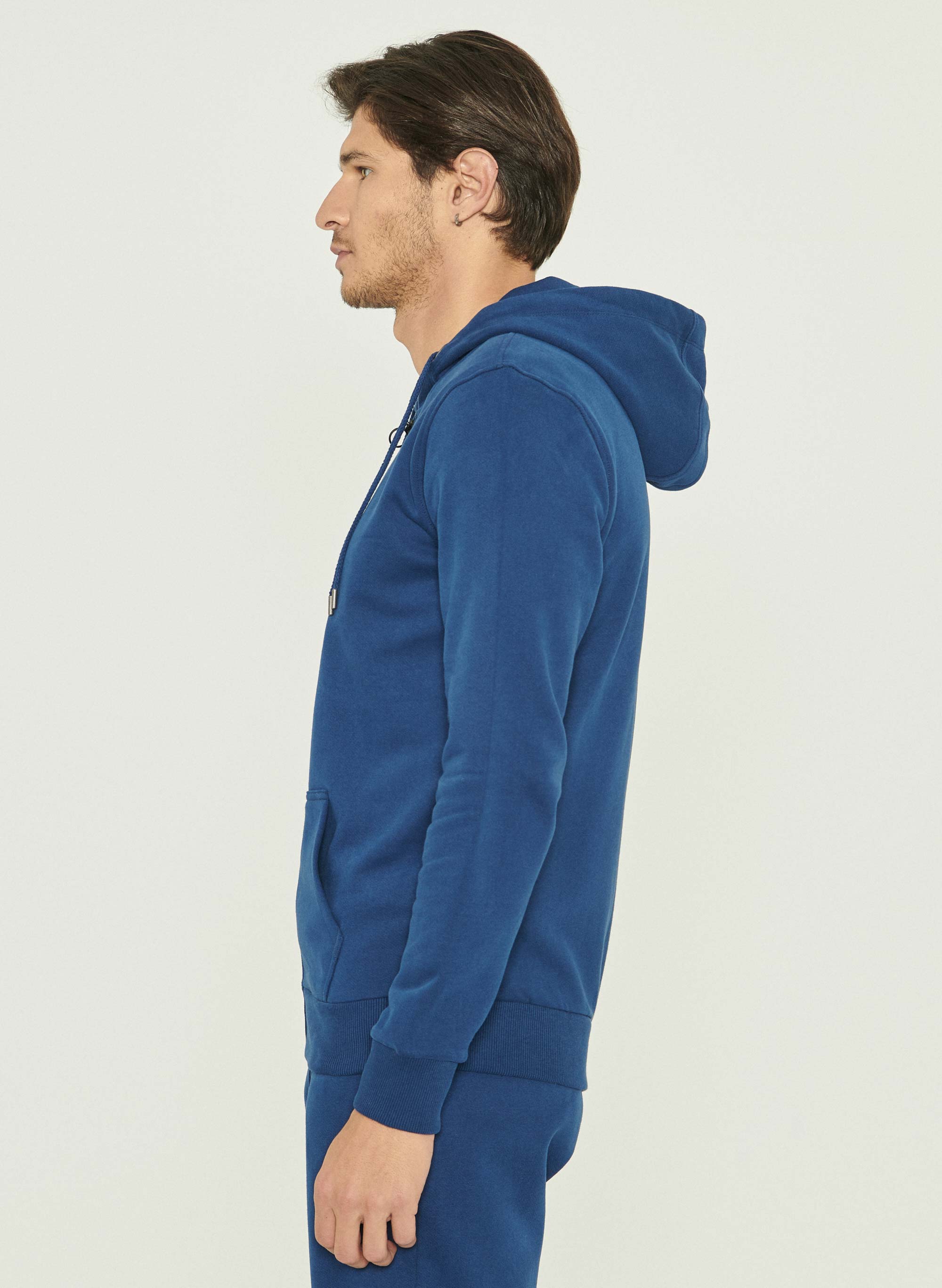ORGANICATION Hooded Sweat Jacket Organic Cotton Navy