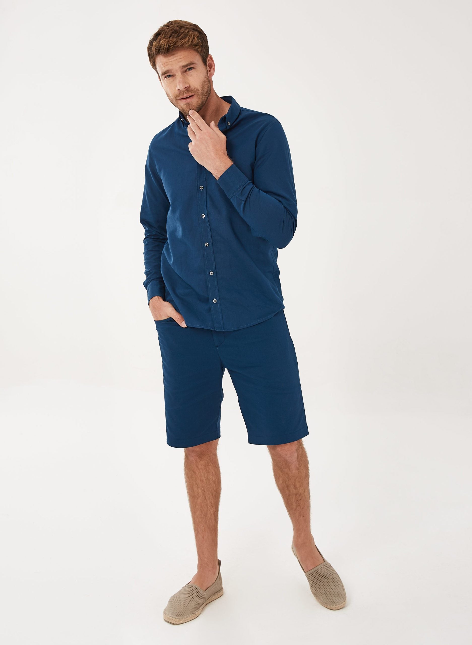 61148 - Herren vegan Hemd Navy