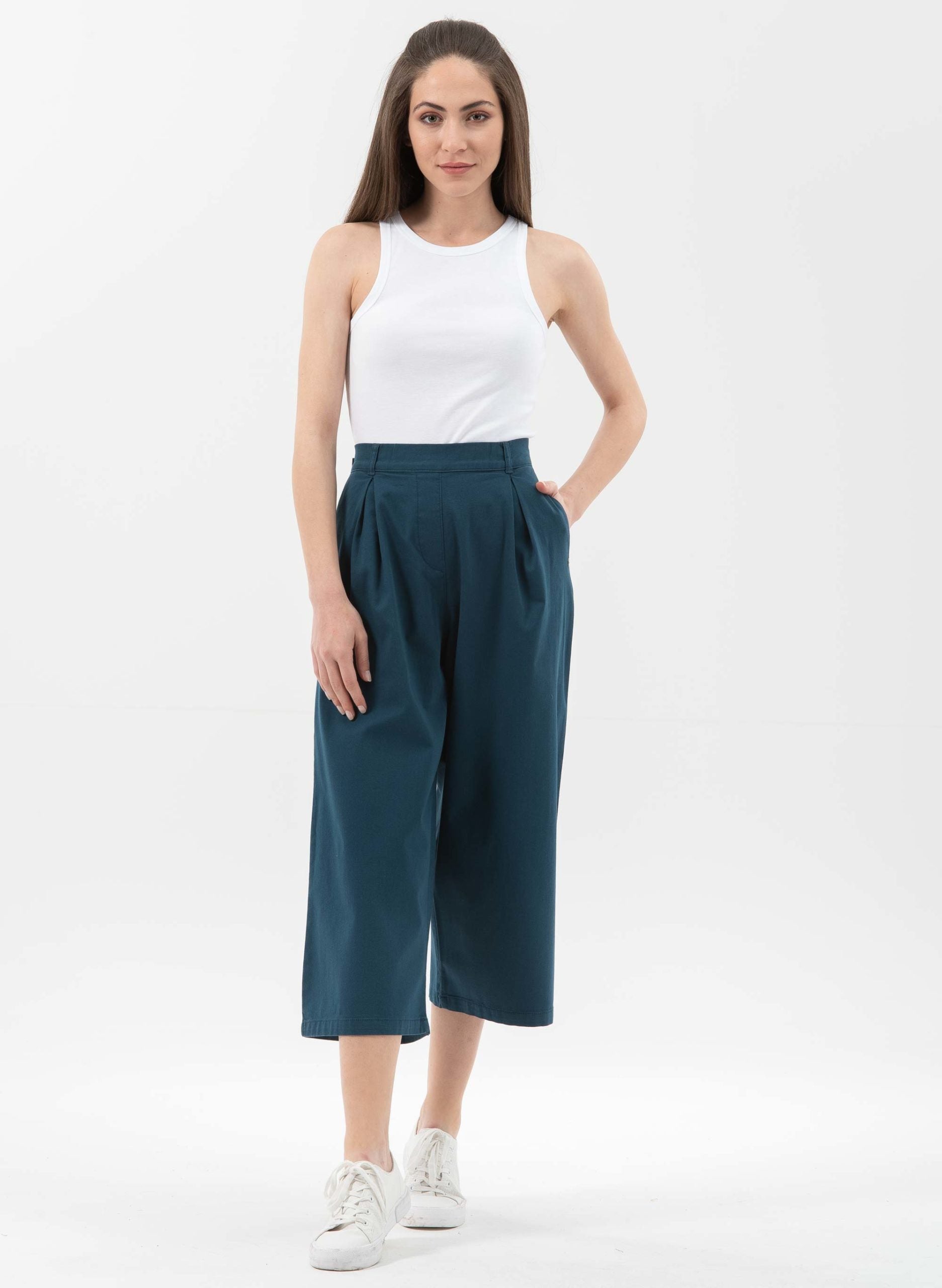 ORGANICATION womens vegan 7/8 Length Pants Navy