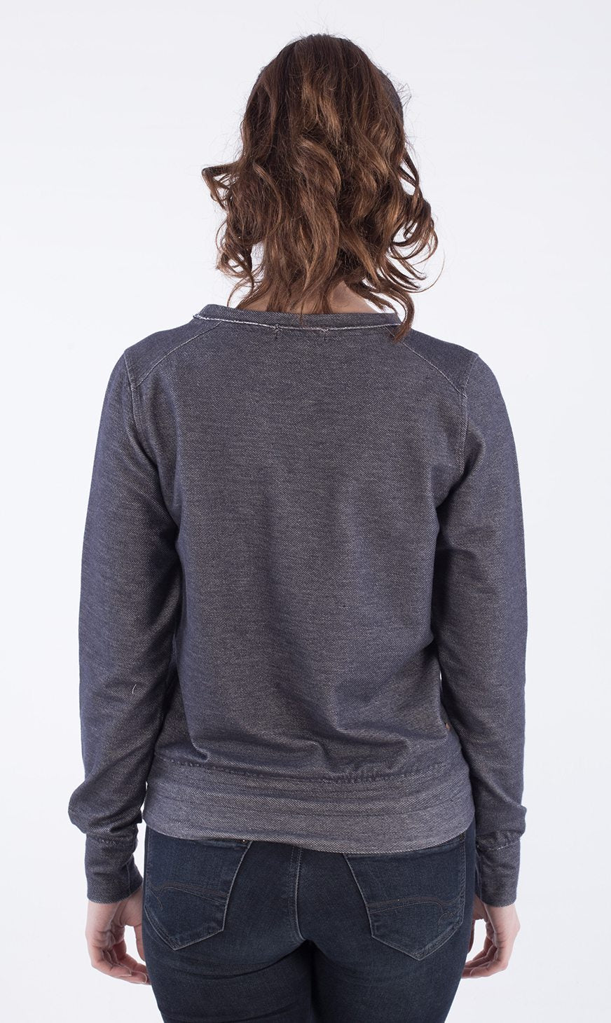 ORGANICATION Sweatshirt Drawstring Donkergrijs