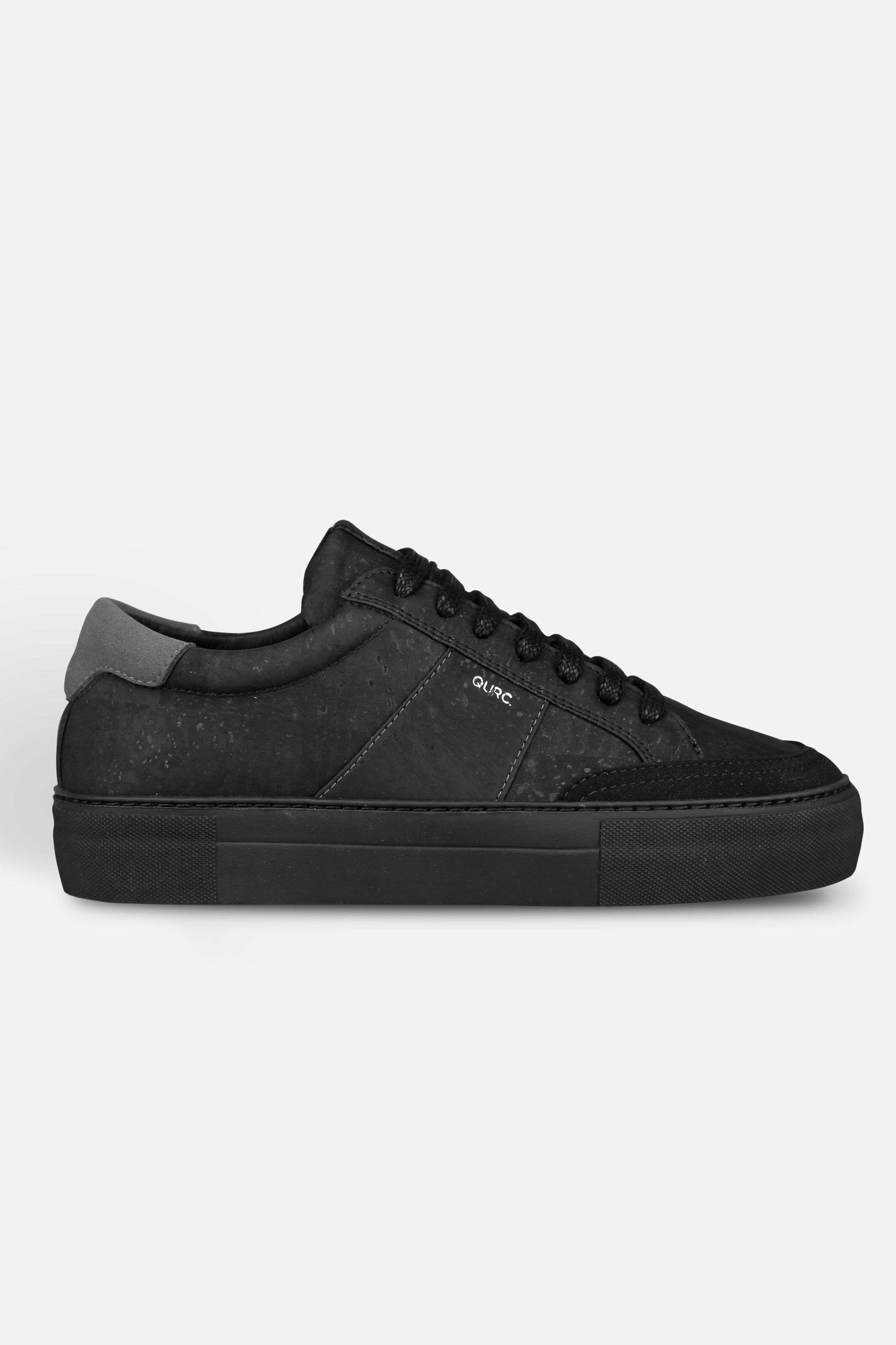 QURC Herren vegan Sneakers Fragment Low All Black