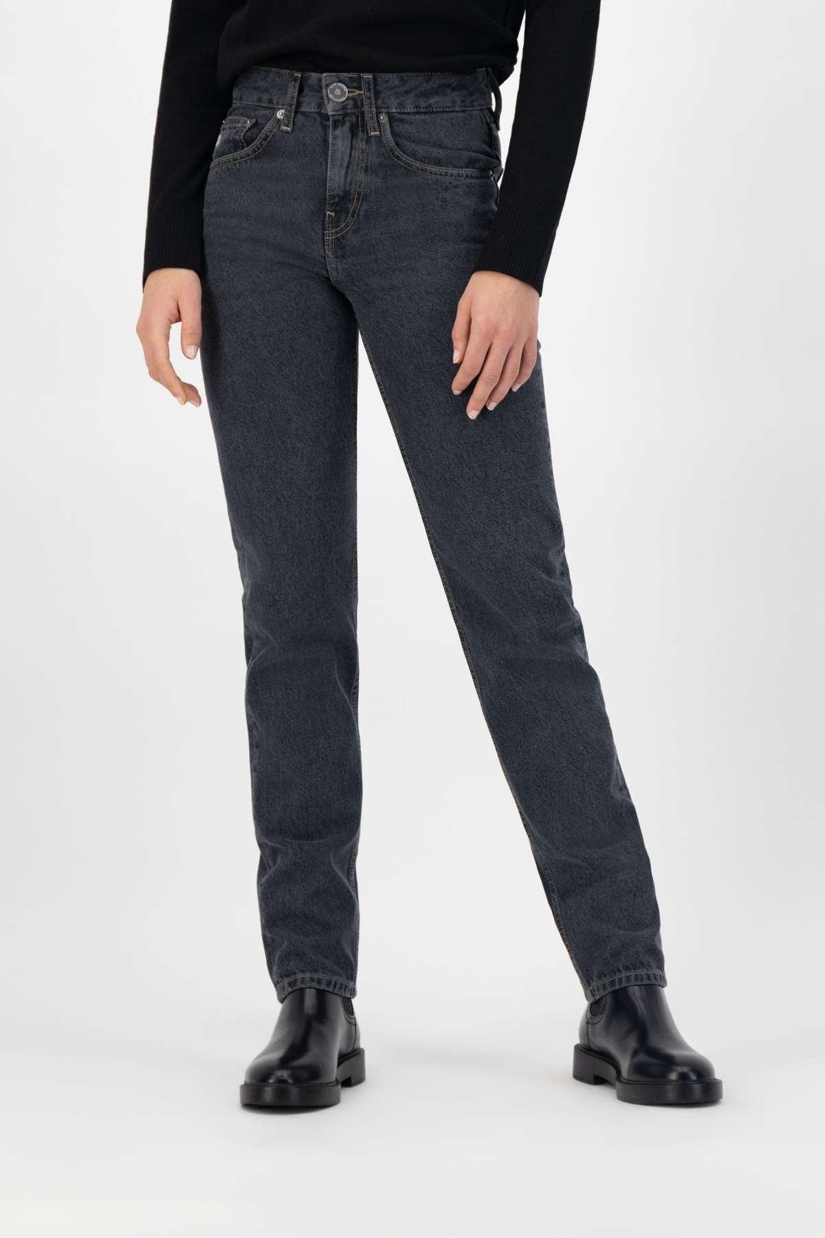 MUD Jeans Damen vegan Jeans Easy Go - Used Black
