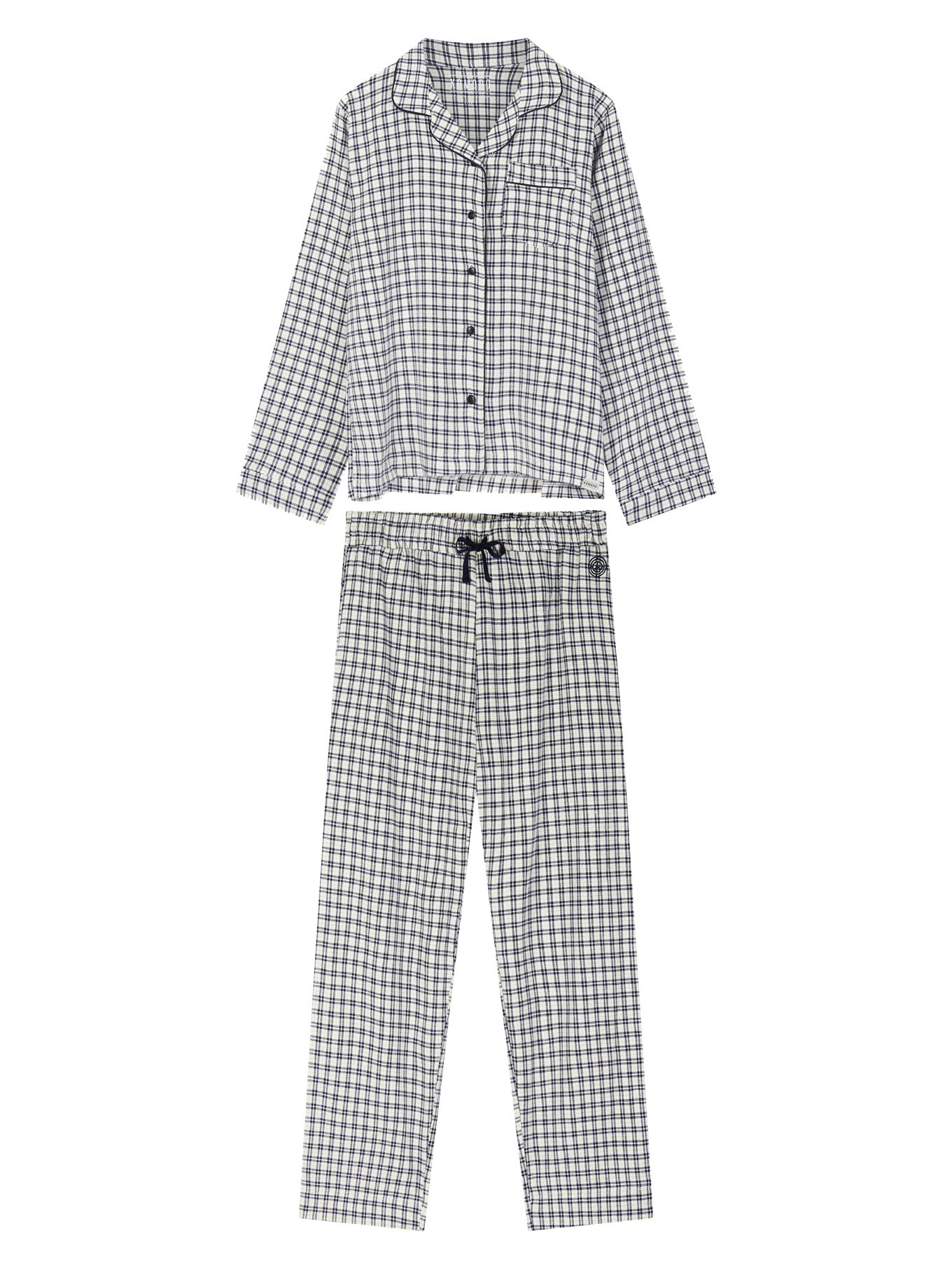 KOMODO womens vegan Pyjama Set Jim Jam Women White