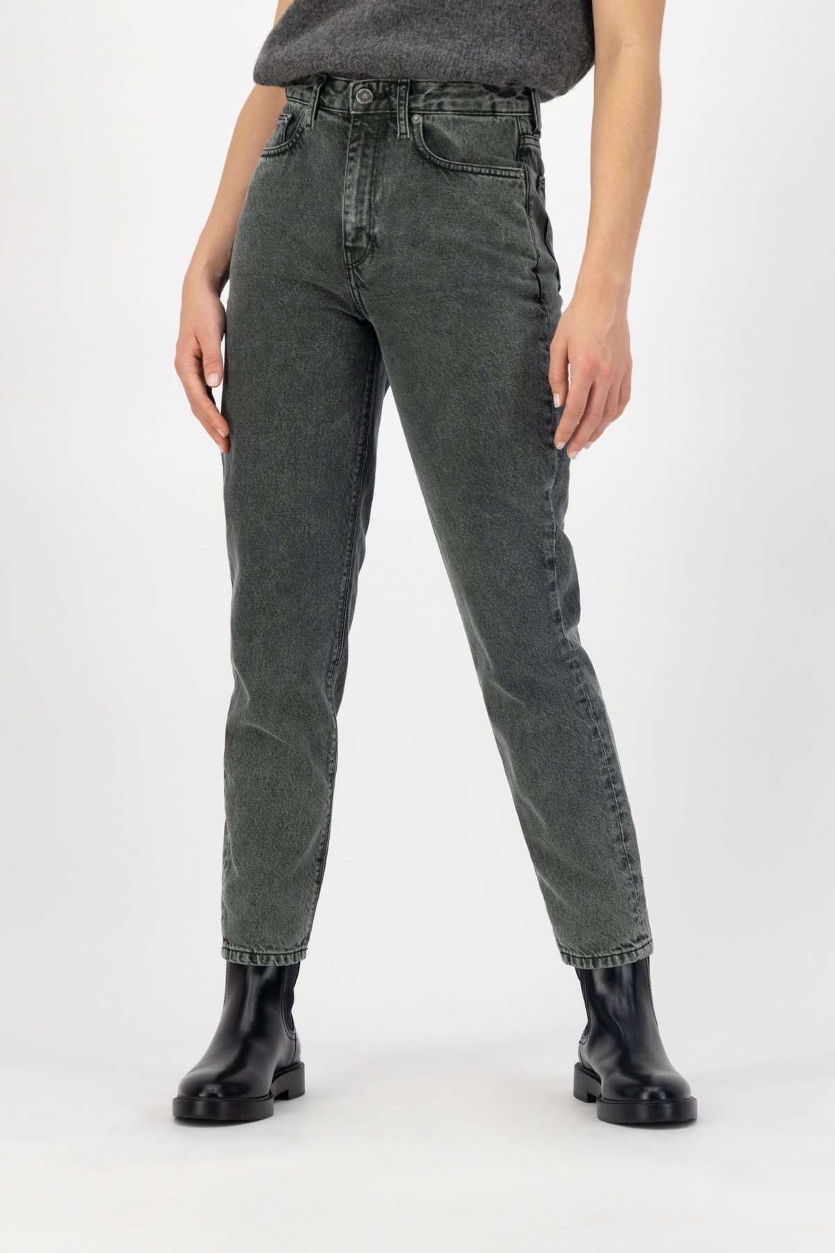 MUD Jeans dames vegan Mom Tapered Jeans Forest Groen product