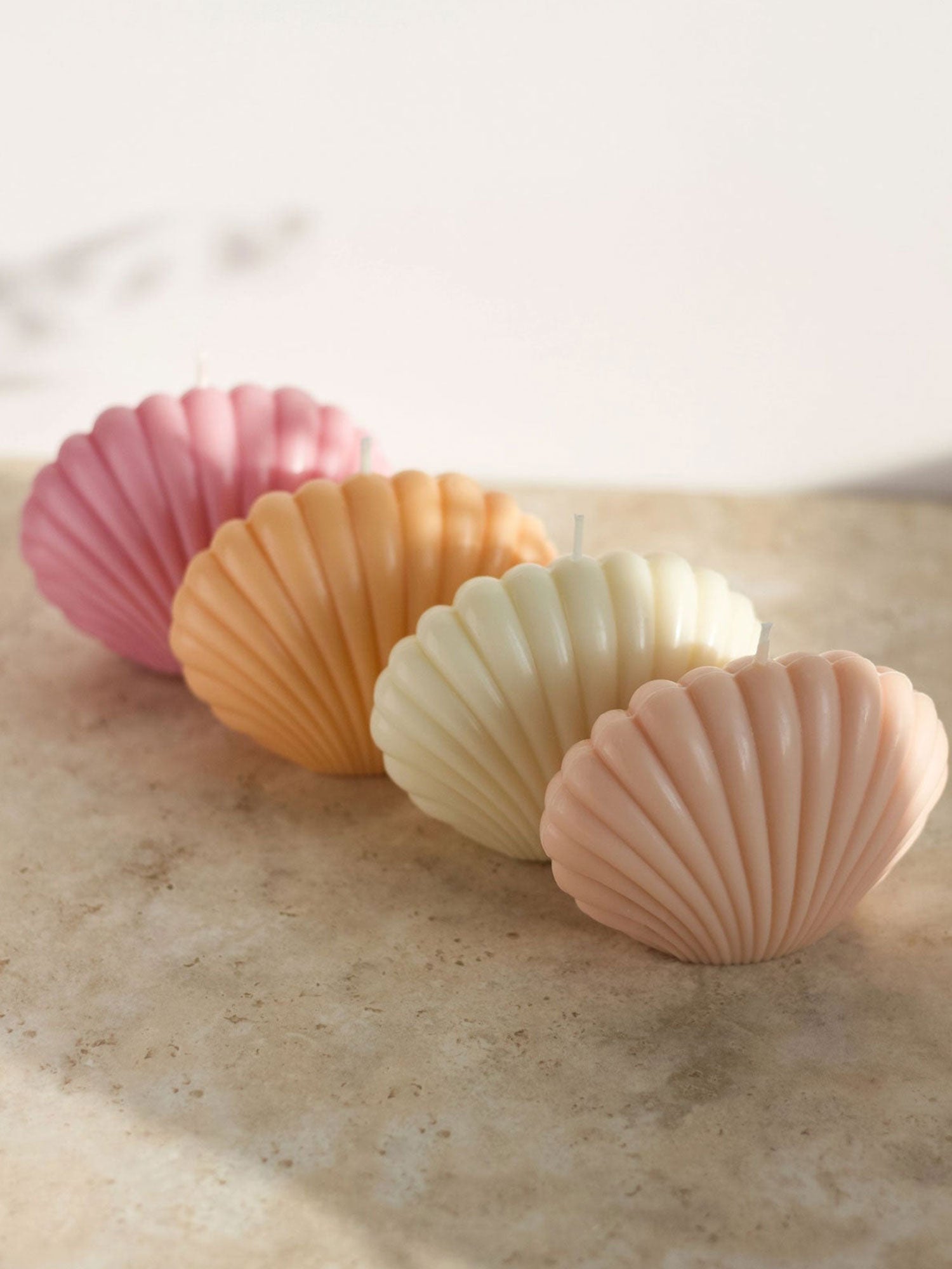 Opal Living Muschelkerze Pfirsich