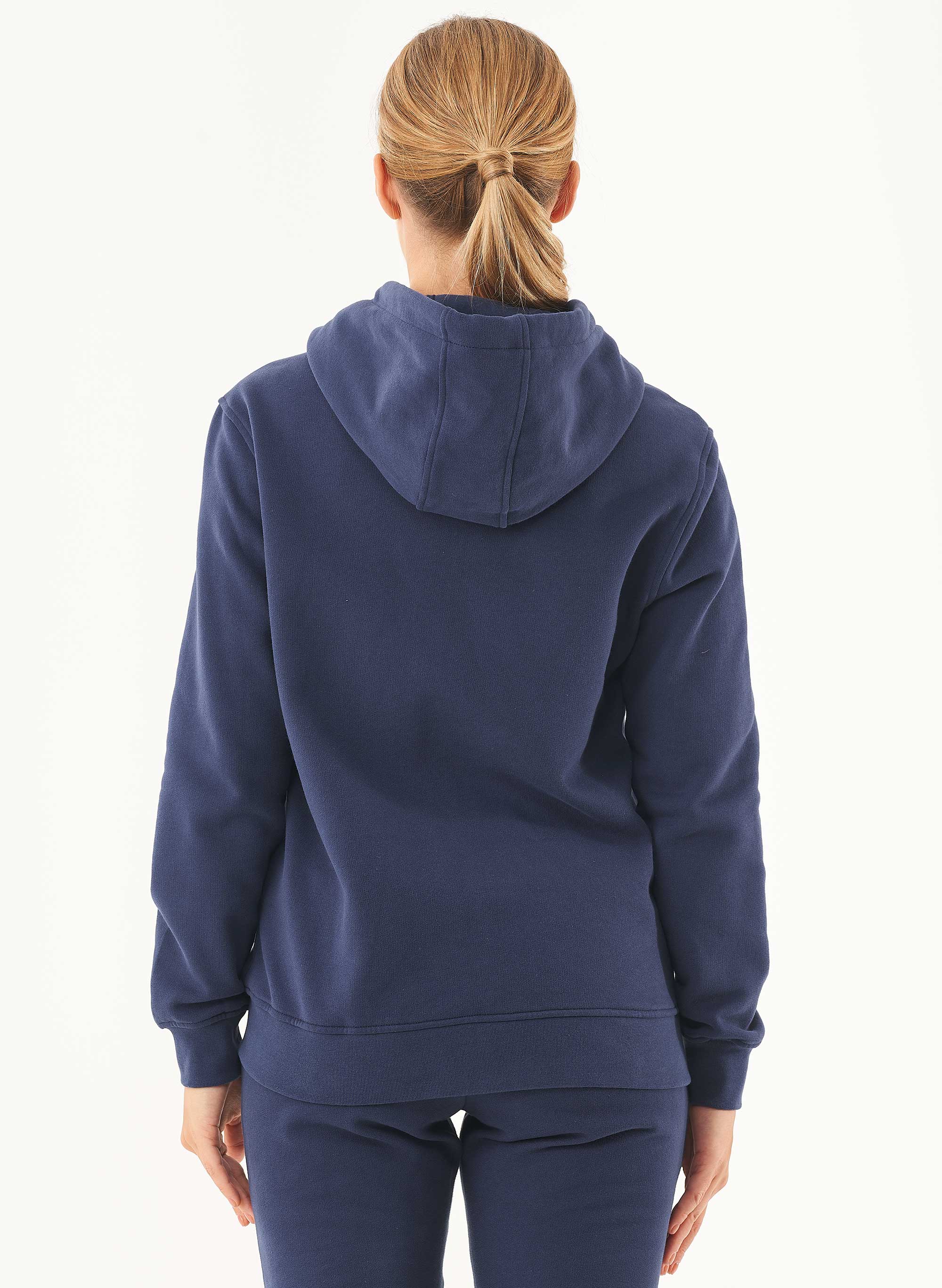 ORGANICATION Soft Touch Zip Hoodie Navy
