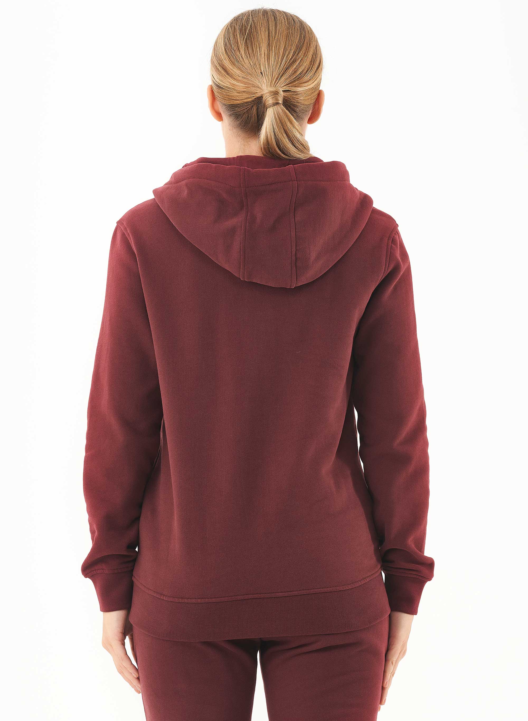 ORGANICATION Soft Touch Zip Hoodie Burgundy