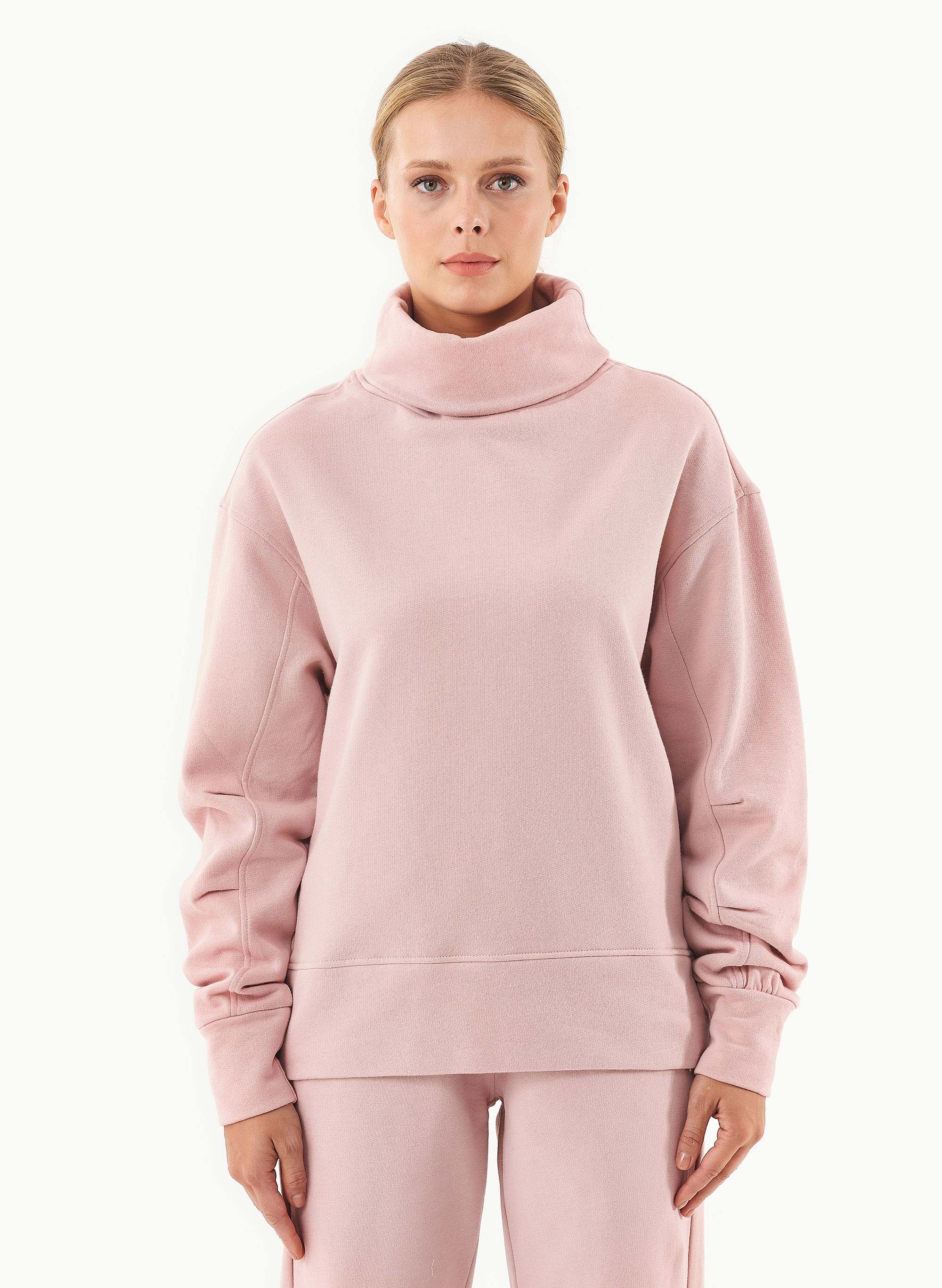 ORGANICATION Sweater Turtleneck Organic Cotton Pink