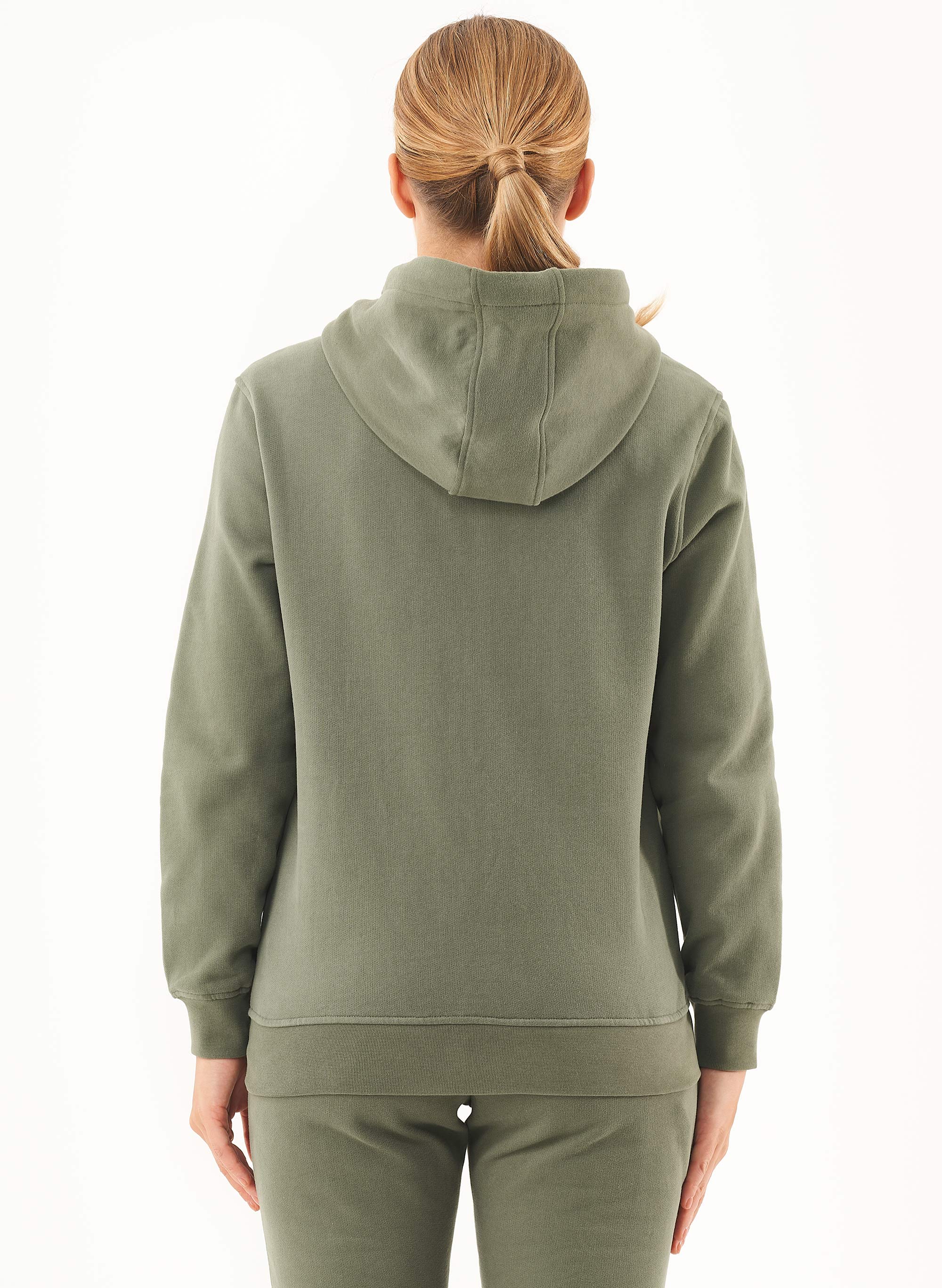 ORGANICATION Soft Touch Zip Hoodie Olive