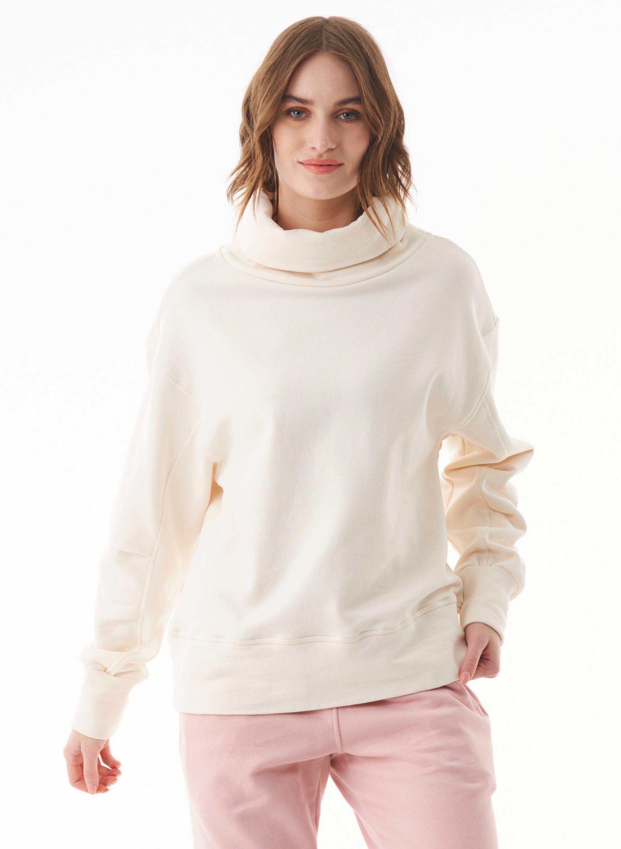 ORGANICATION Sweater Turtleneck Organic Cotton Off-White