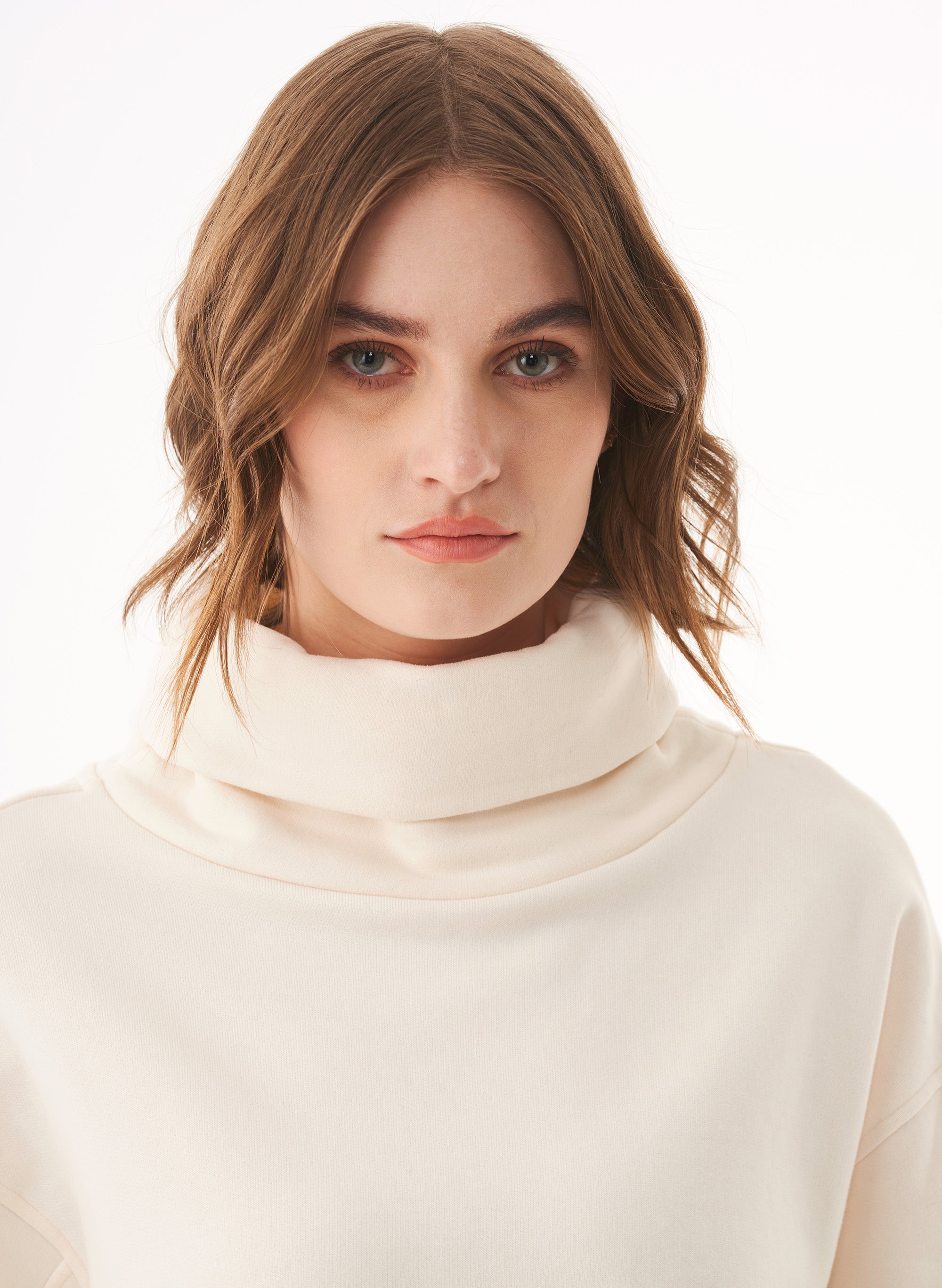 ORGANICATION Sweater Turtleneck Organic Cotton Off-White