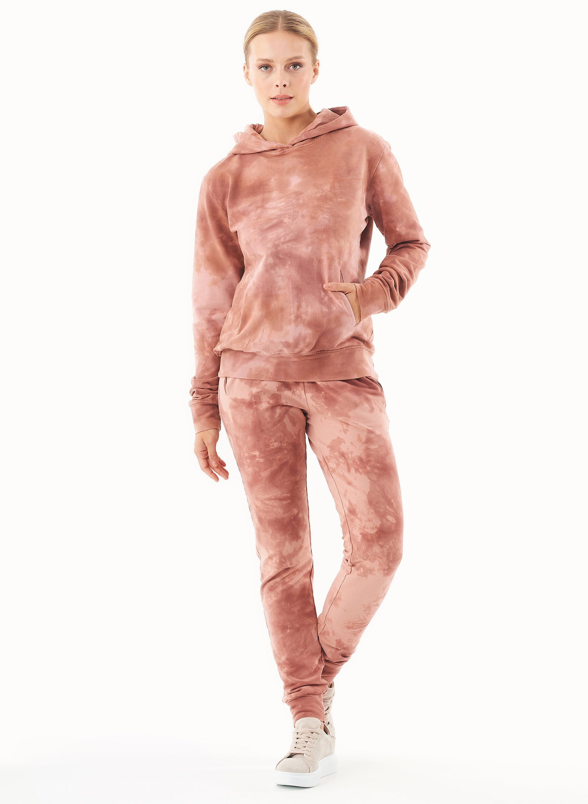 ORGANICATION womens vegan Tie-Dye Joggers Organic Cotton Misty Rose