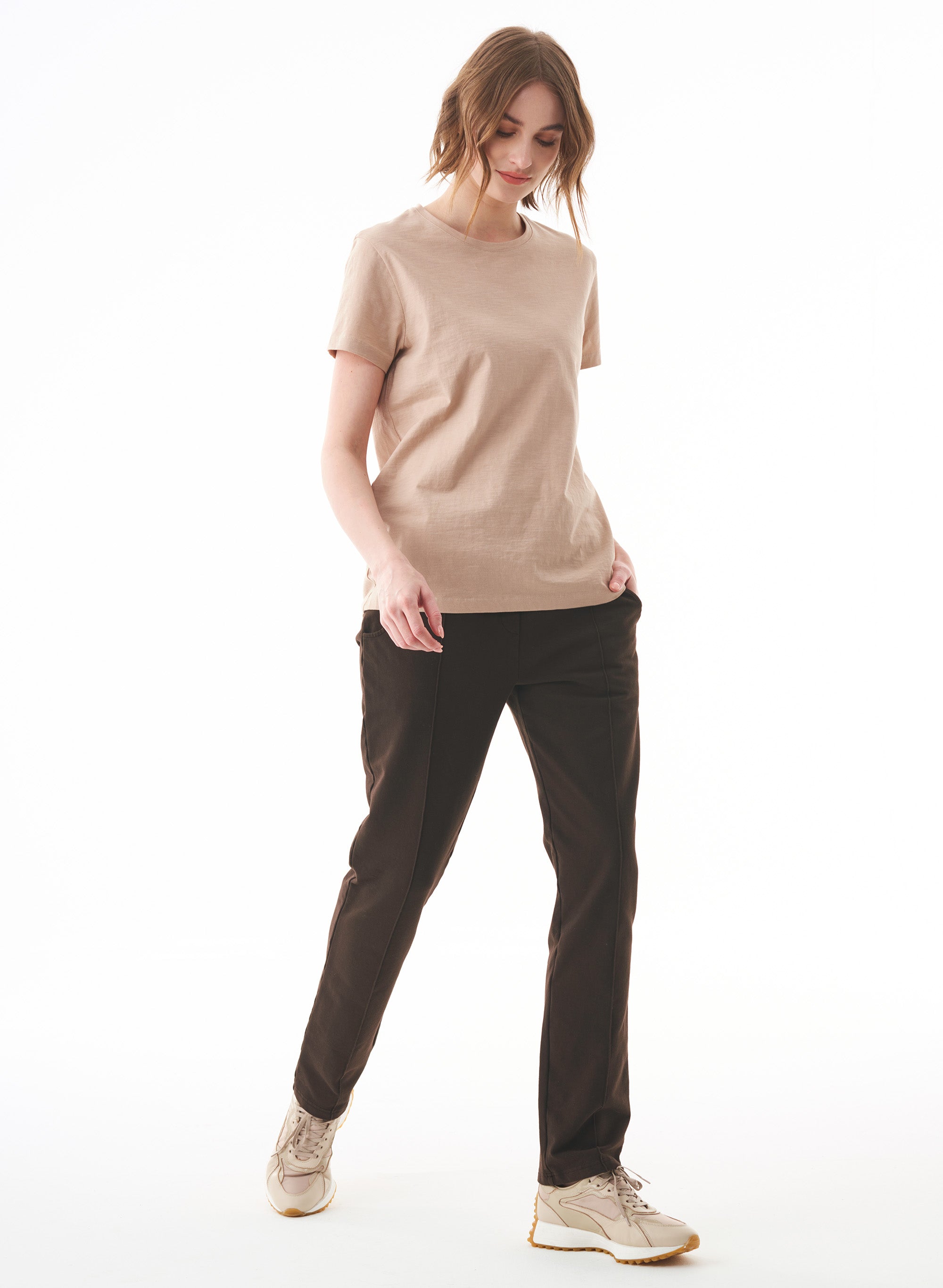 ORGANICATION womens vegan Jogging Pants Organic Cotton Espresso