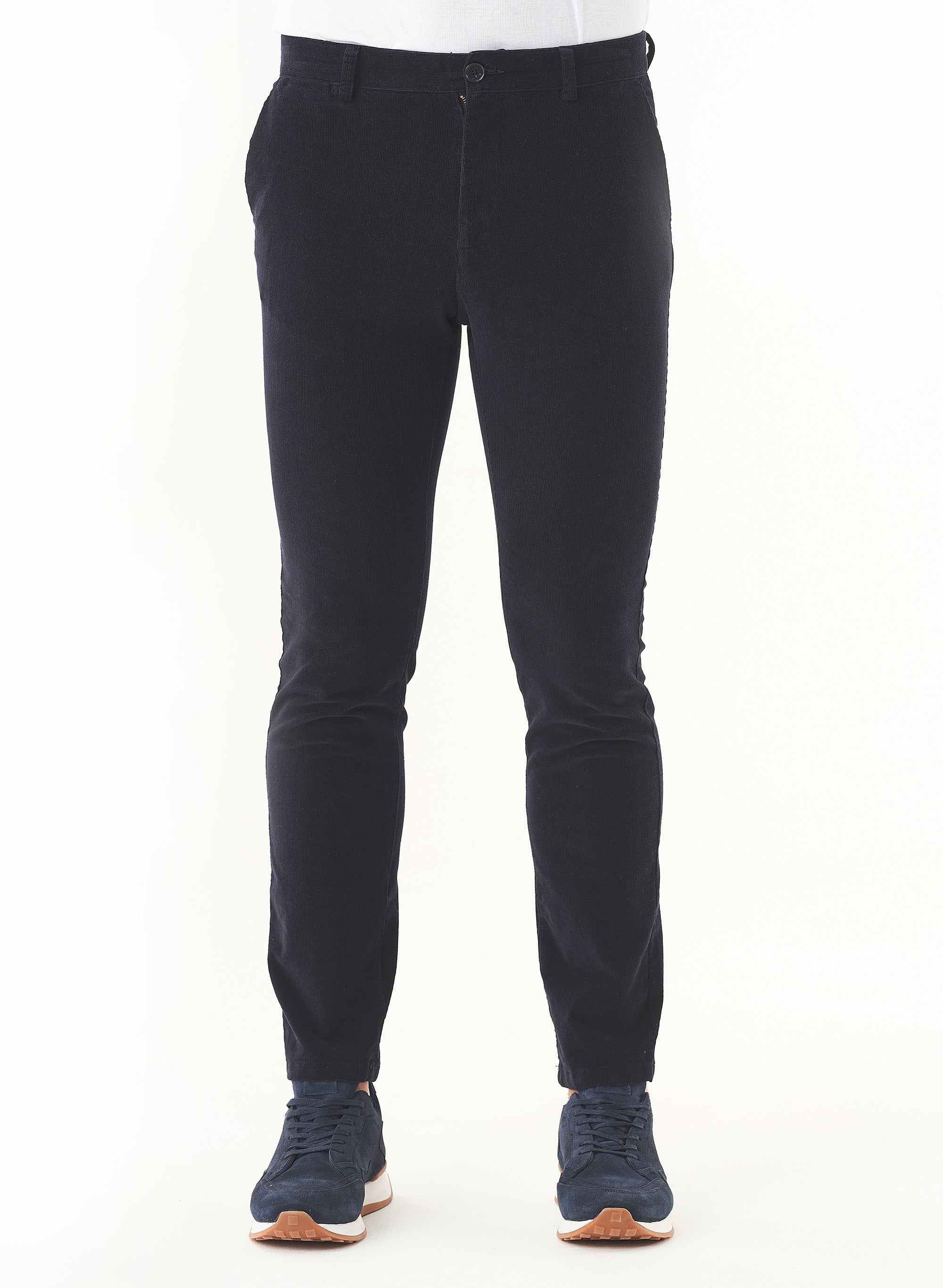 ORGANICATION Corduroy Slim Fit Pants Dark Navy