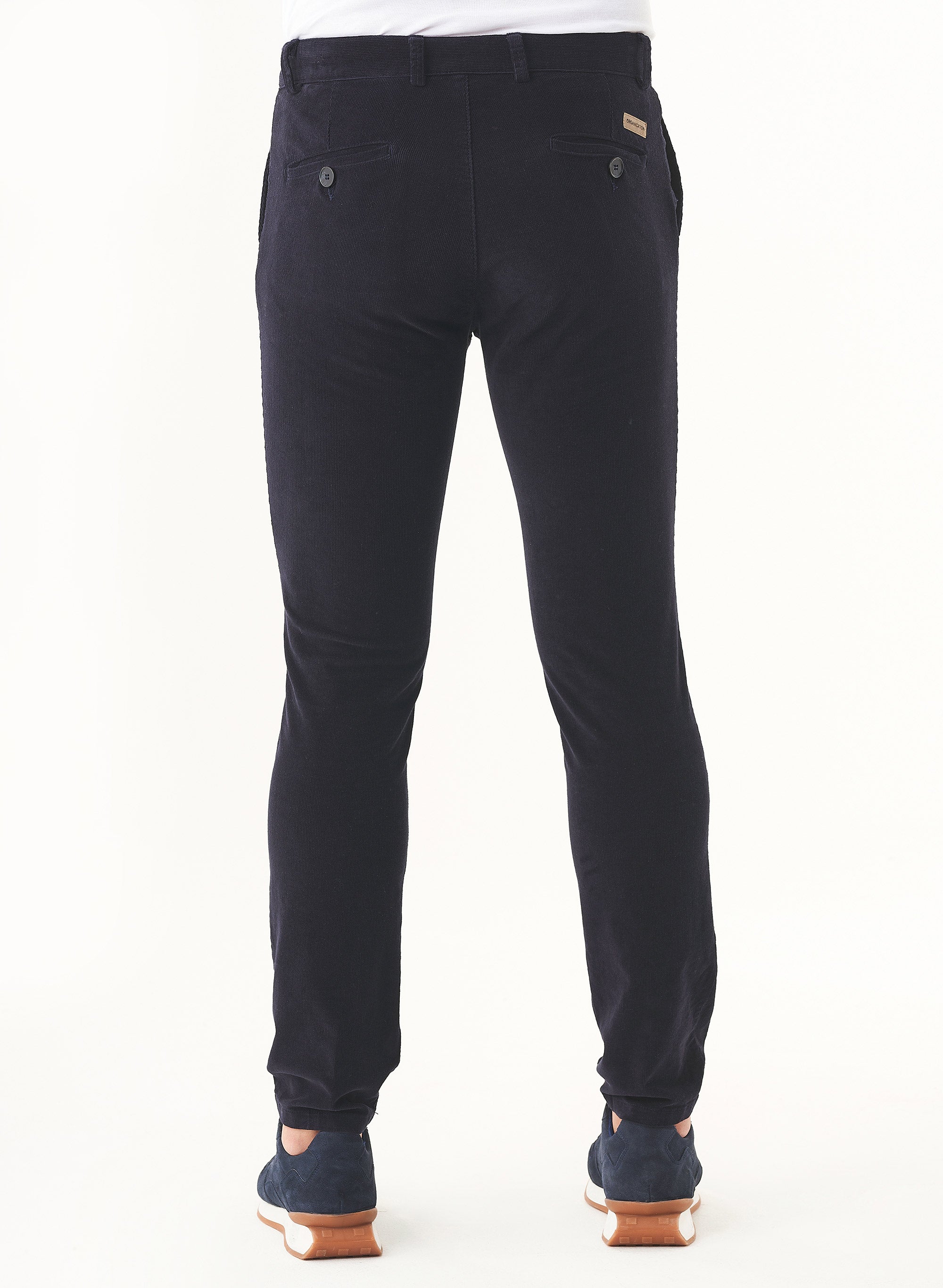 ORGANICATION Corduroy Slim Fit Pants Dark Navy