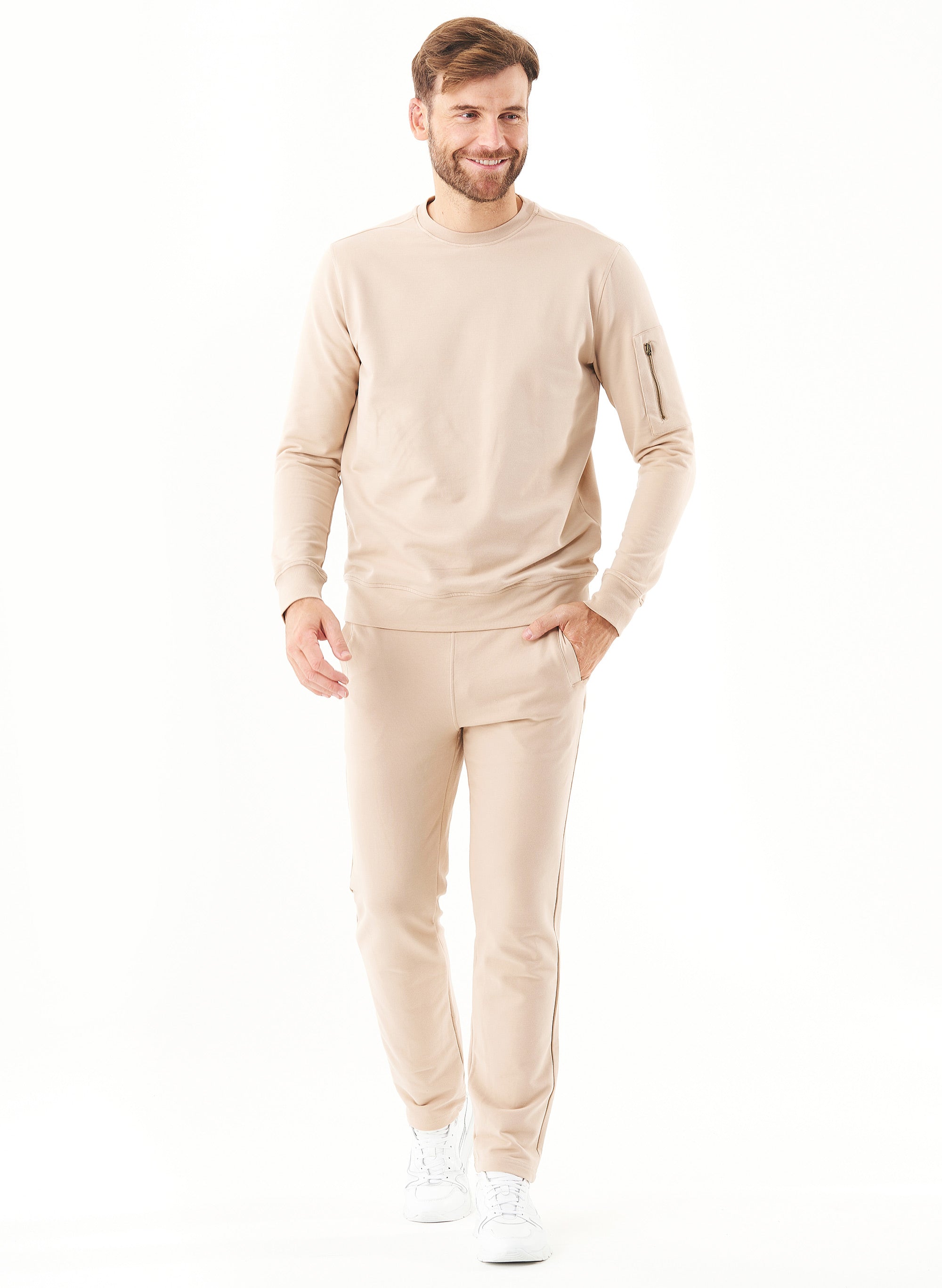 ORGANICATION men vegan Sweatshirt Beige