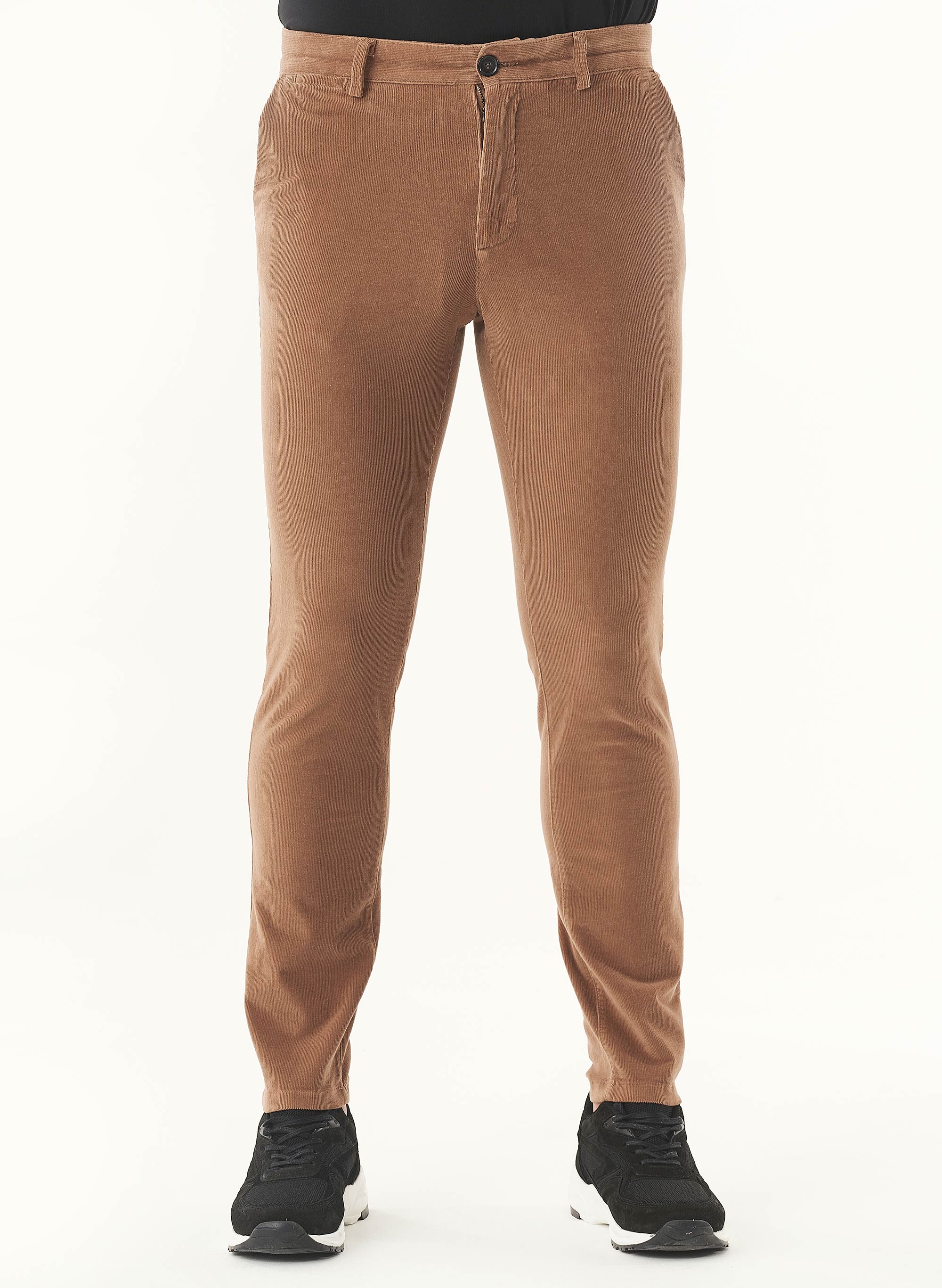 ORGANICATION Corduroy Slim Fit Pants Camel