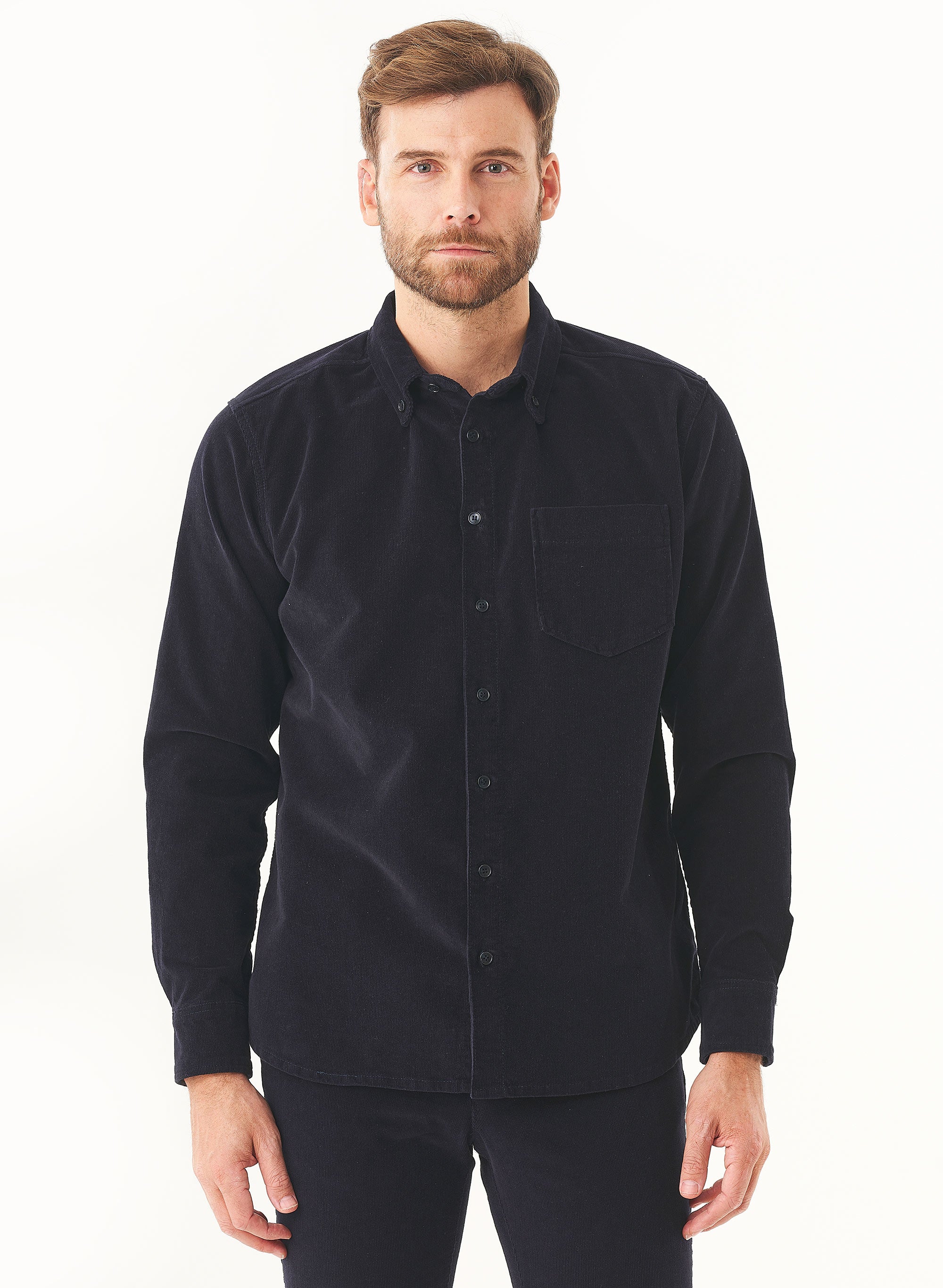 ORGANICATION Corduroy Shirt Dark Navy