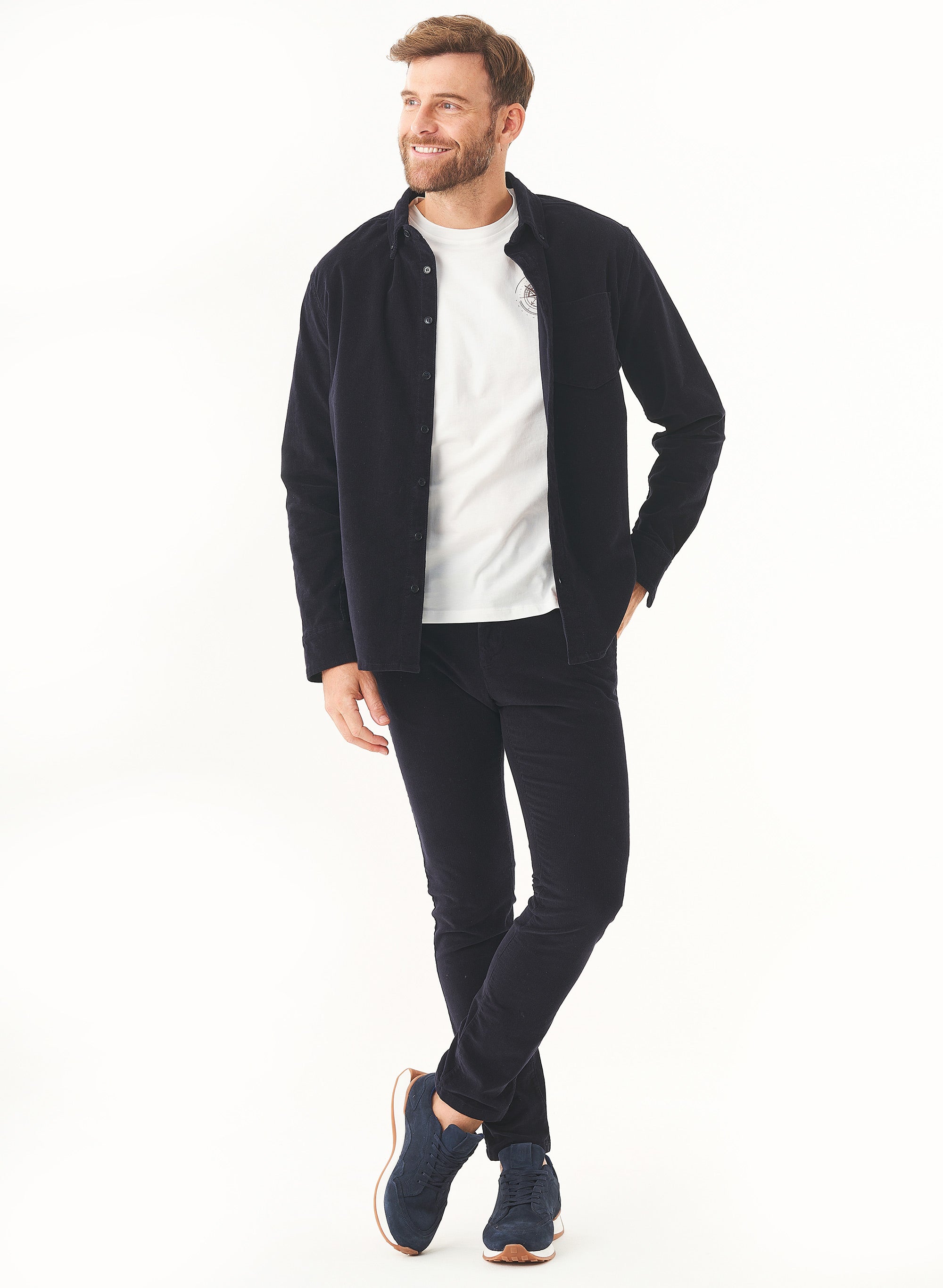 ORGANICATION Corduroy Shirt Dark Navy