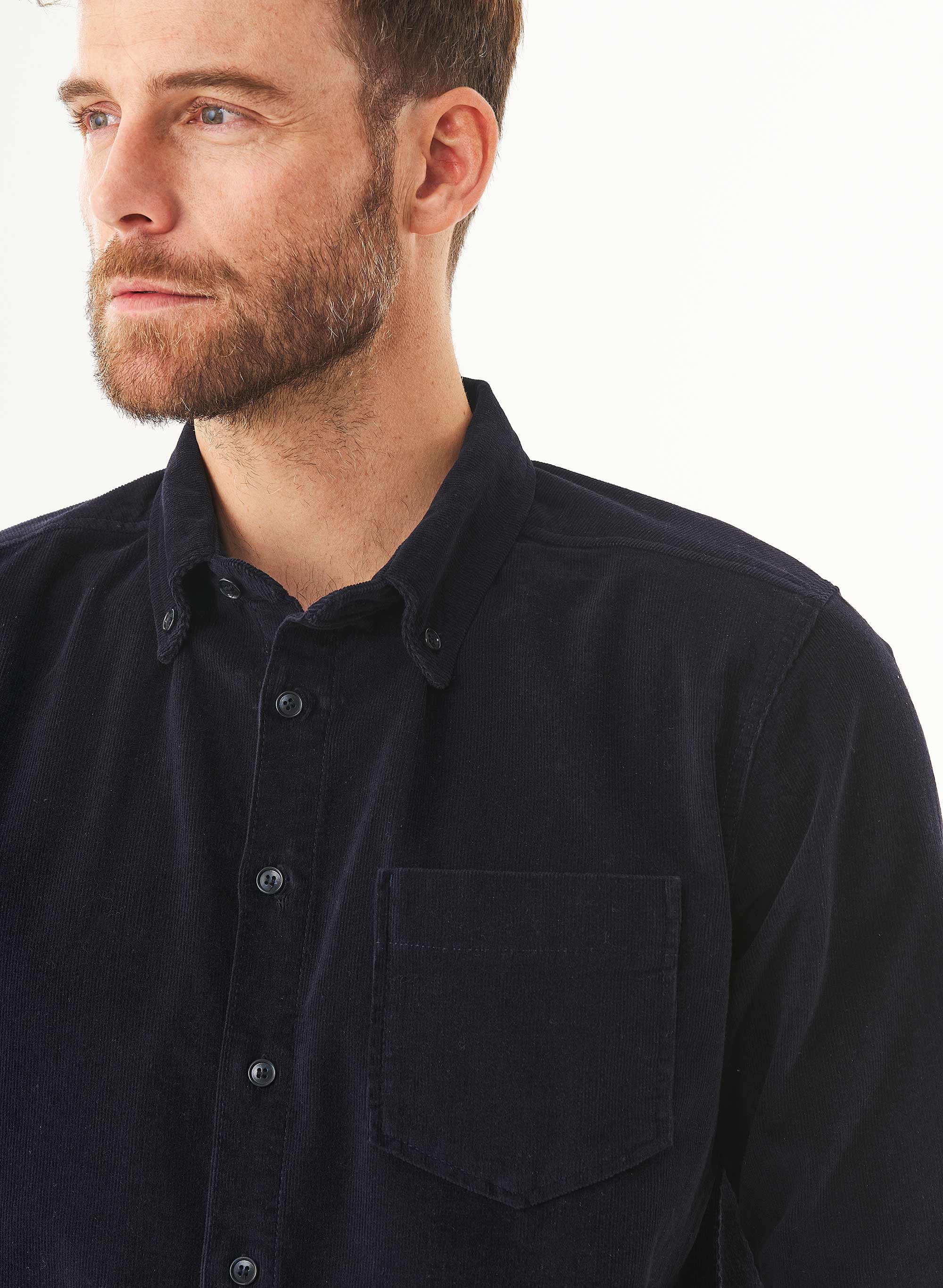 ORGANICATION Corduroy Shirt Dark Navy