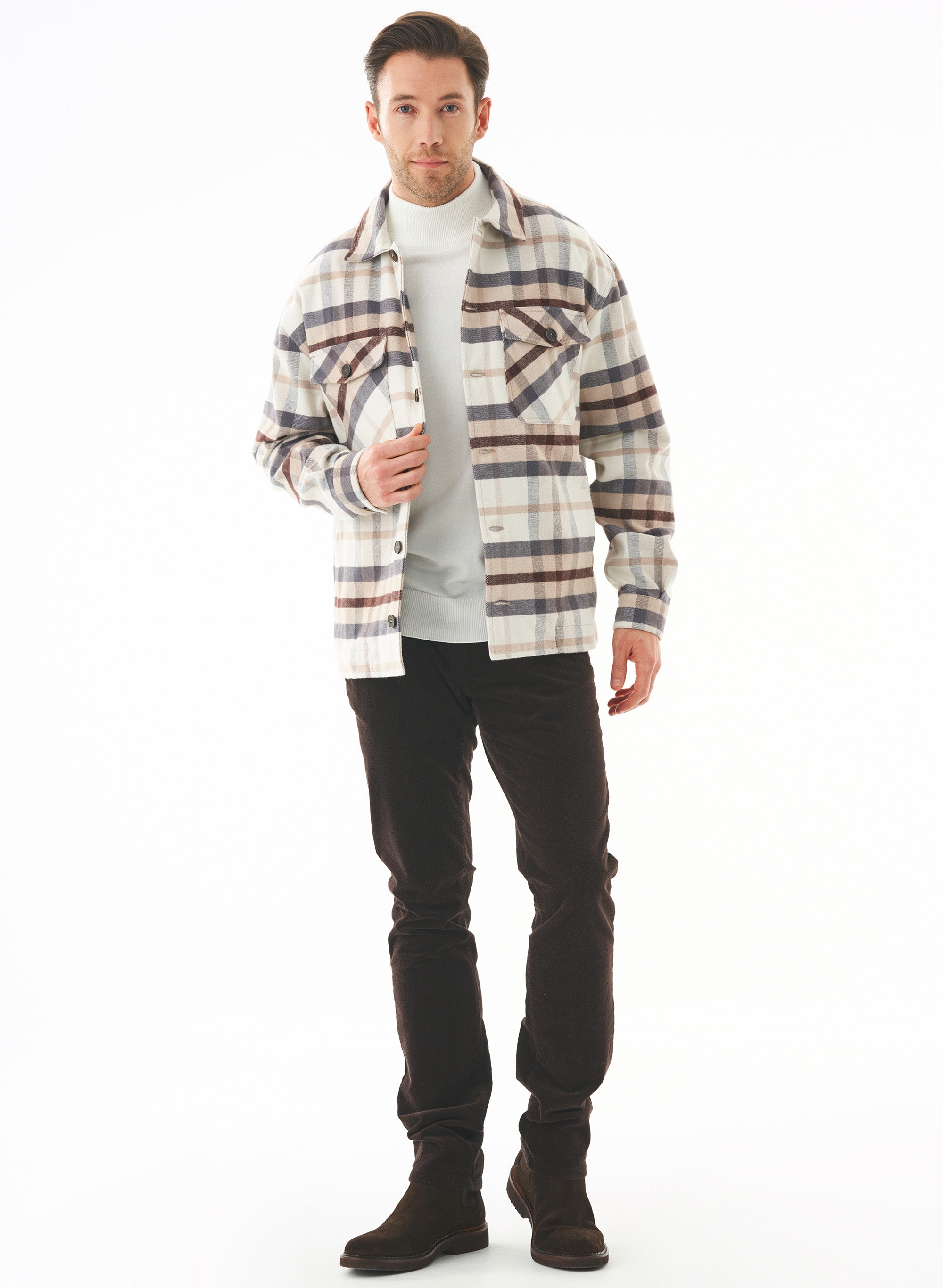 ORGANICATION men vegan Overshirt Flannel Check