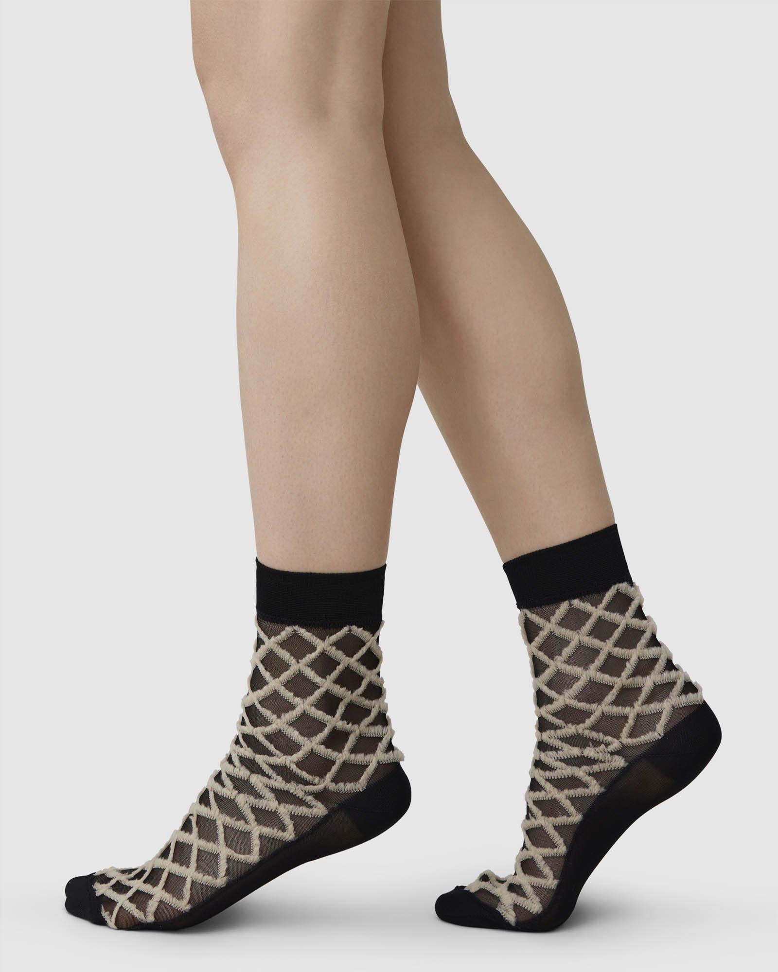 Swedish Stockings womens vegan Amelie Socks Black