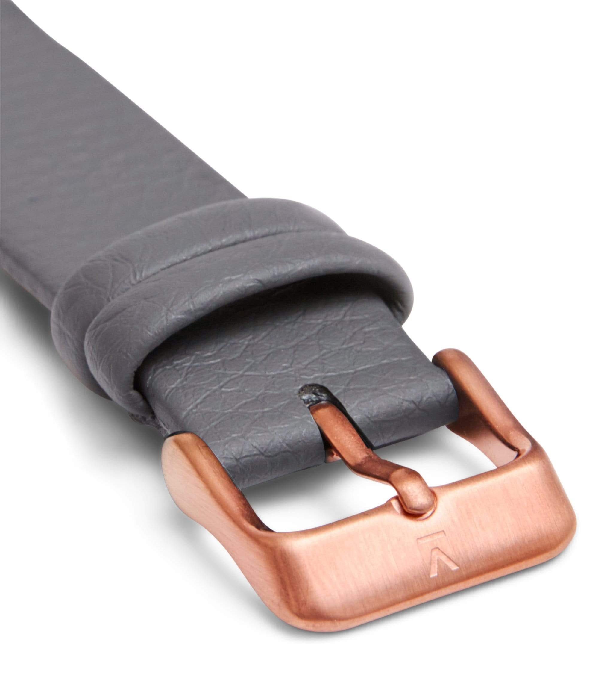 Votch Armband Dunkelgrau Roségold 18mm