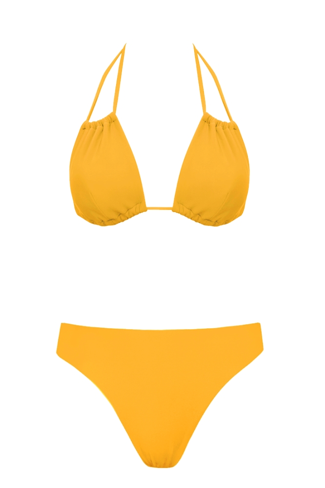 Image of Anekdot dames vegan Bikini Low Versatile + Skyline Slim Geel