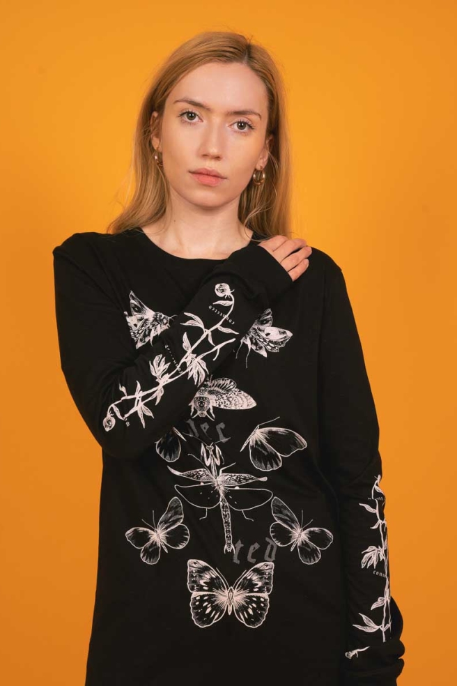 Plant Faced Clothing womens vegan Longsleeve Connected Black