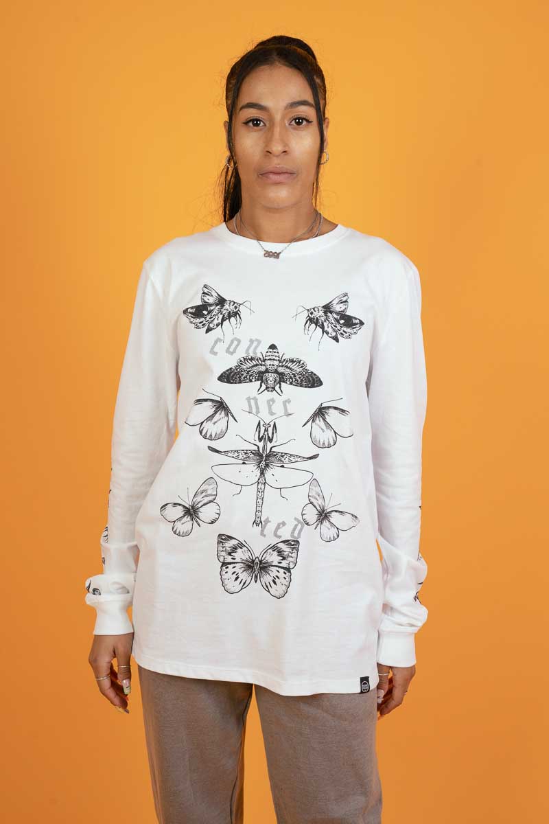 Plant Faced Clothing womens vegan Longsleeve Connected White