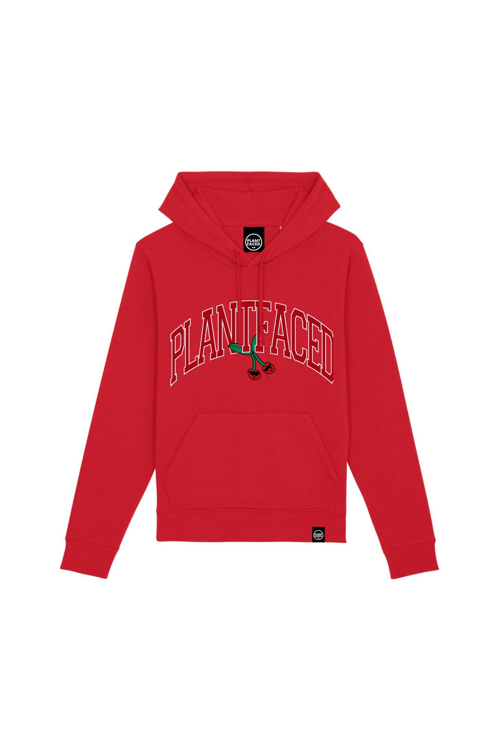 Plant Faced Clothing womens vegan Hoodie Cherry Red