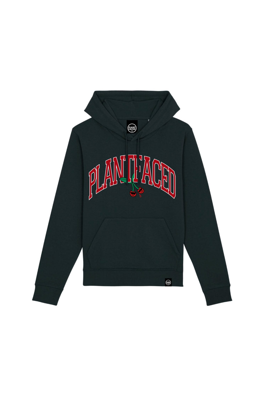 Plant Faced Clothing Damen vegan Kapuzenpulli Kirsche Schwarz