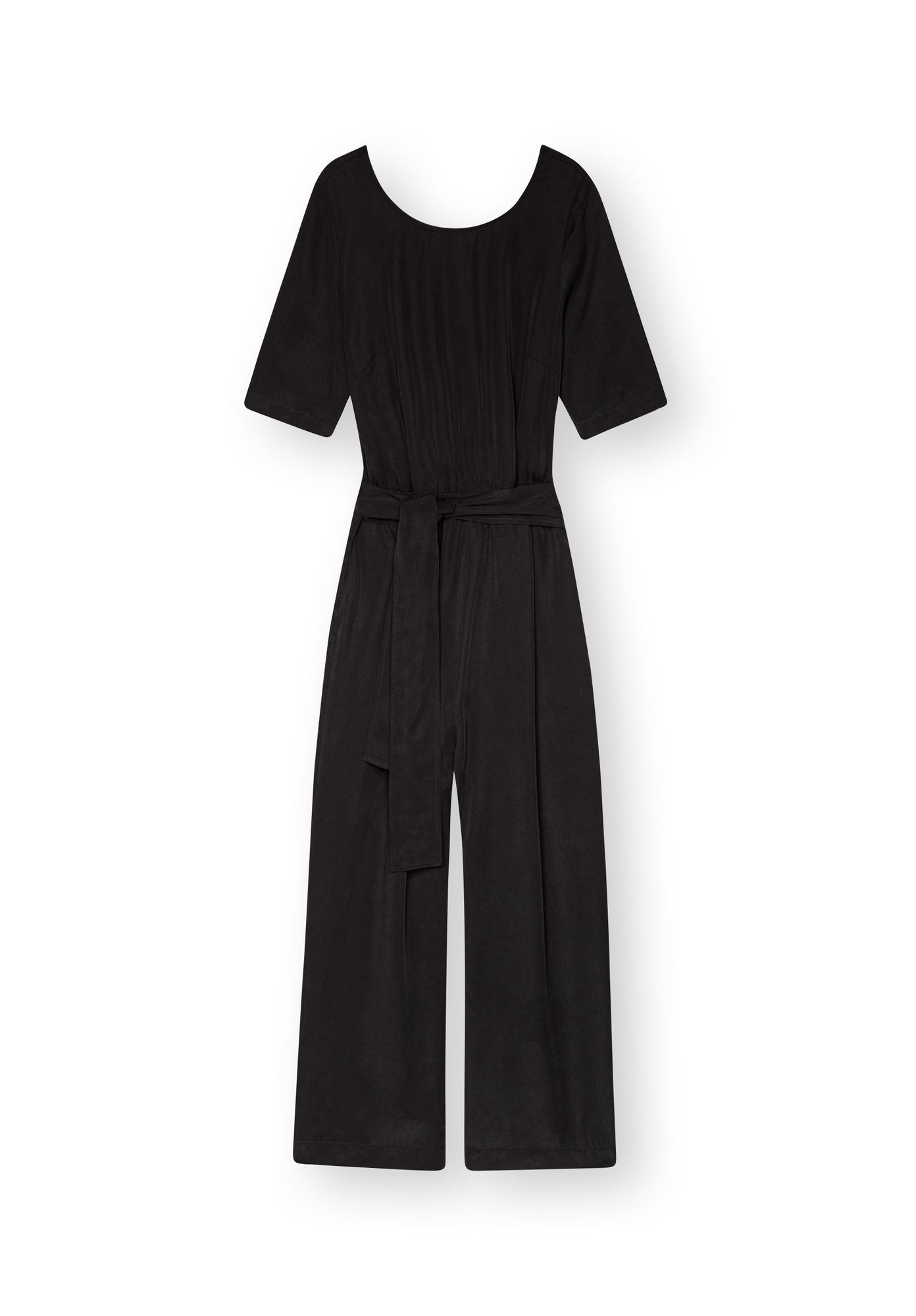 LOVJOI womens vegan Jumpsuit Staine Halfsleeve Black