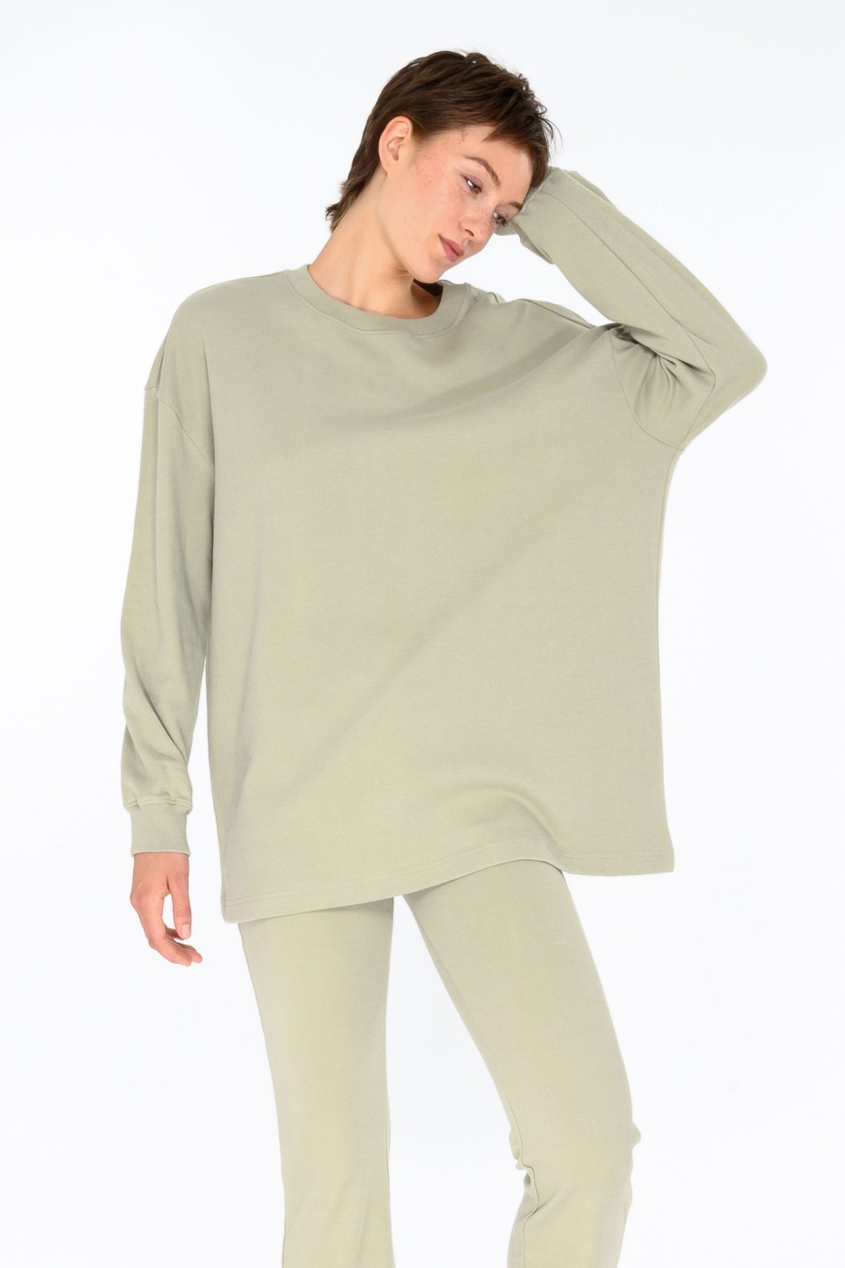 ThokkThokk men vegan Longsleeve Uniseks Desert Sage