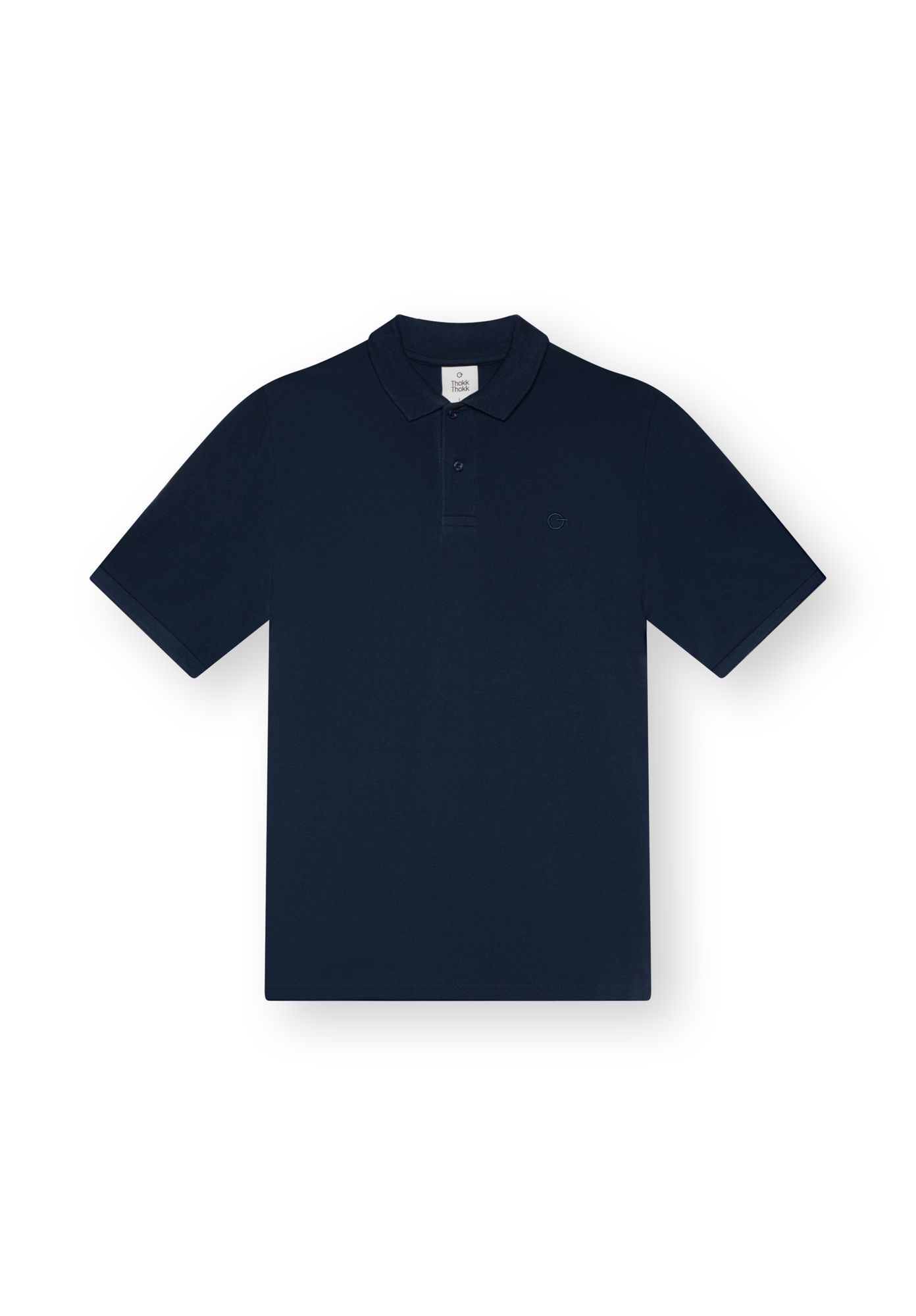 ThokkThokk men vegan Polo Shirt Piqué Nightsky