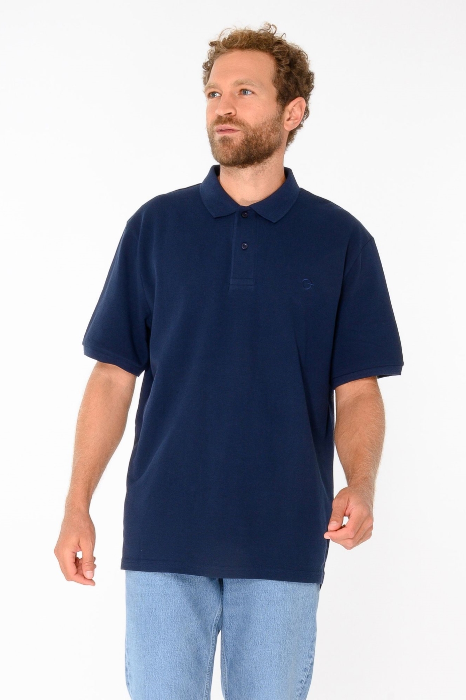 ThokkThokk men vegan Polo Shirt Piqué Nightsky