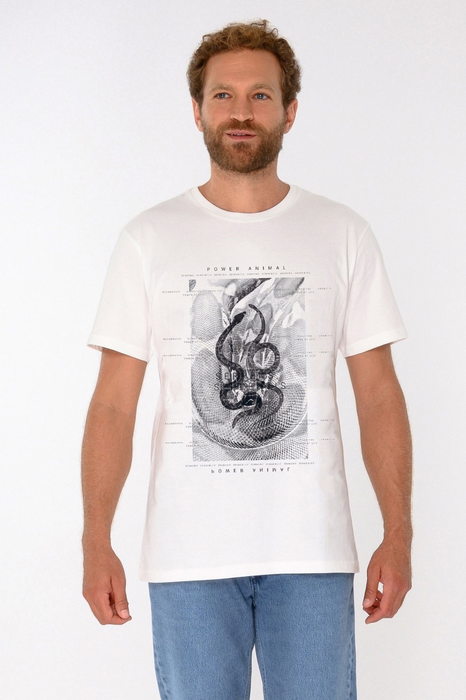 ThokkThokk men vegan T-Shirt Serpens Off White