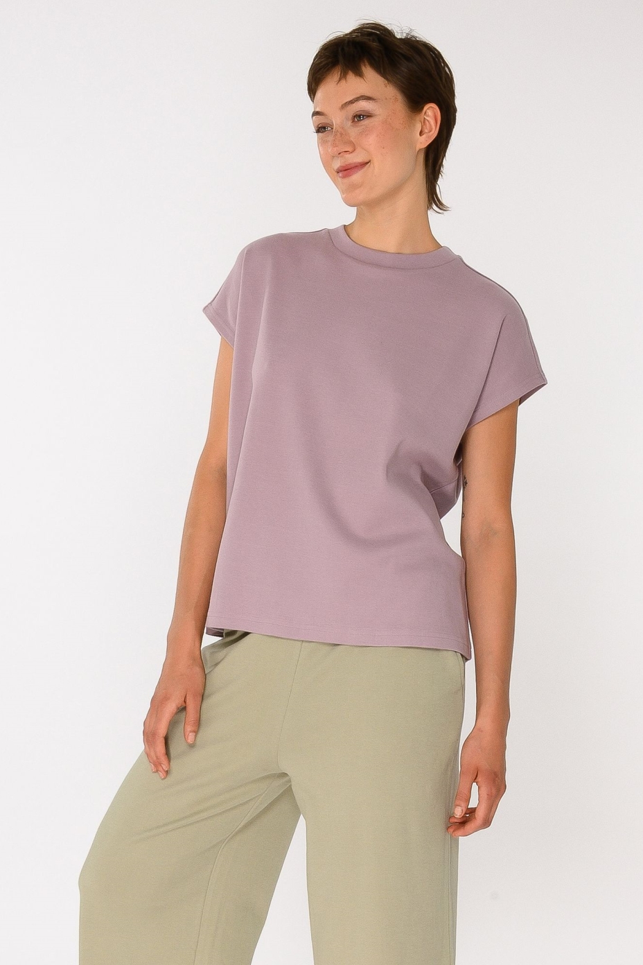 ThokkThokk womens vegan T-Shirt Tt75 Boxy Dark Mauve