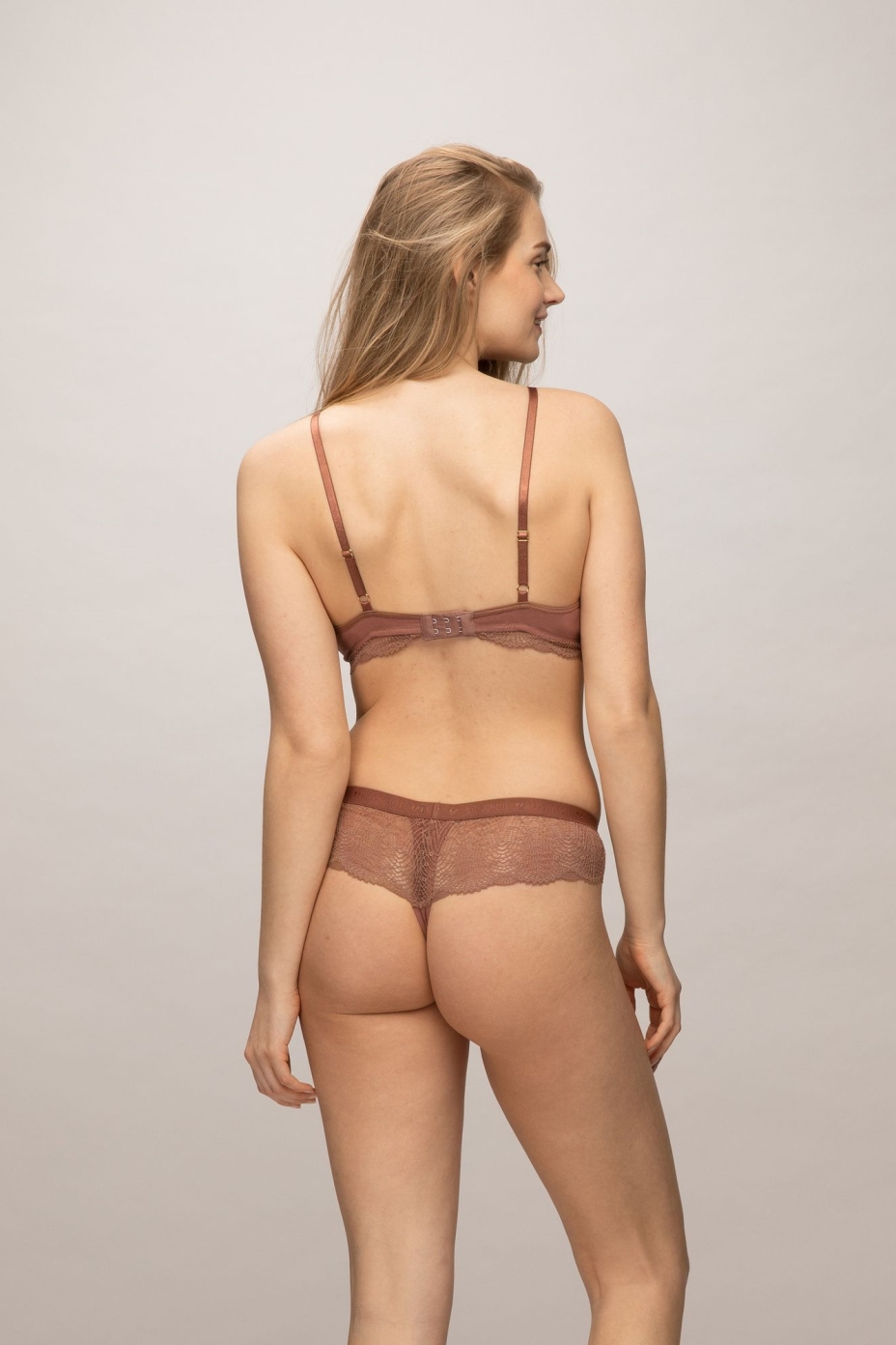 LOVJOI womens vegan Thong Luminous Moss Brown
