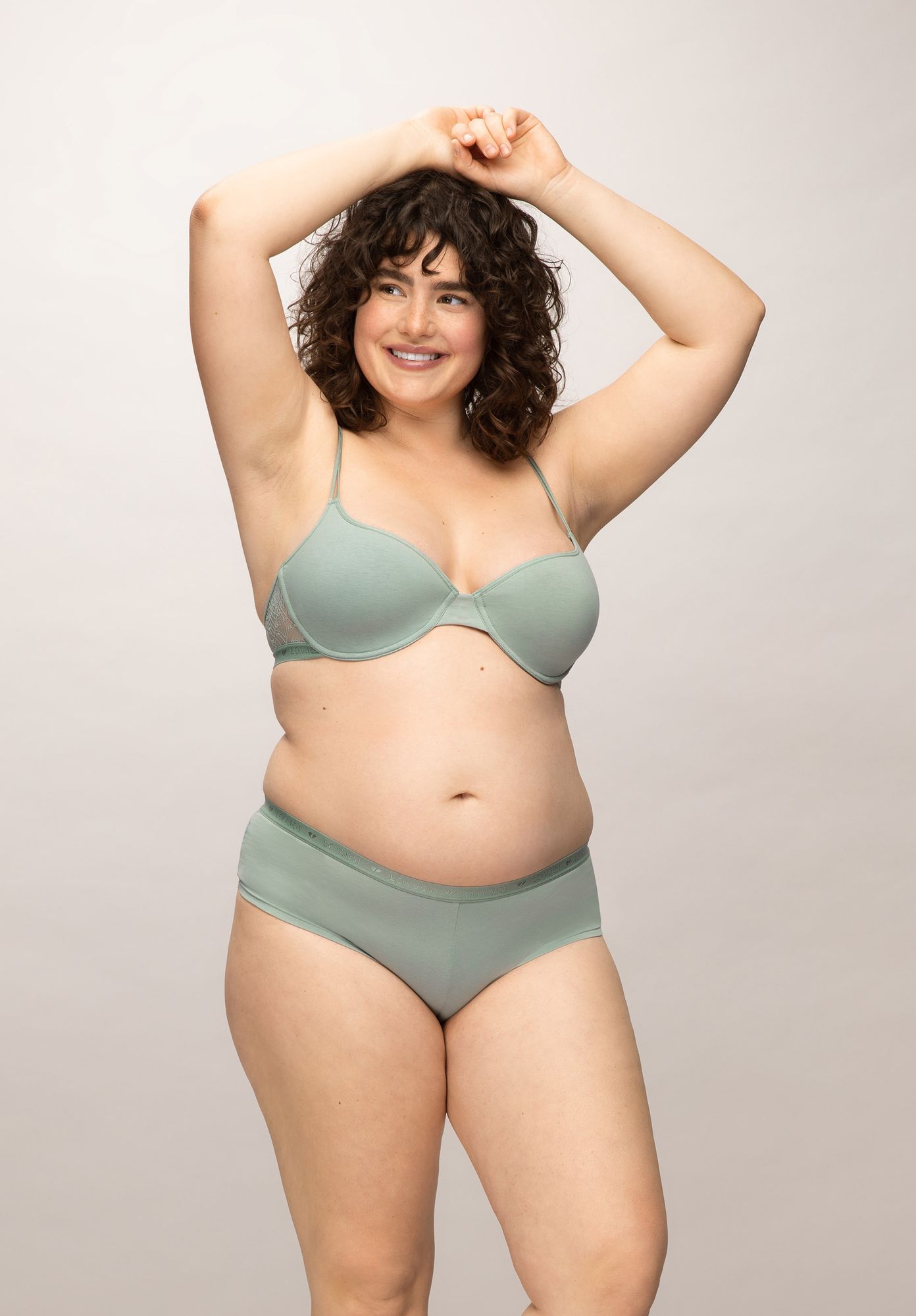 LOVJOI womens vegan Bra Windflower Green